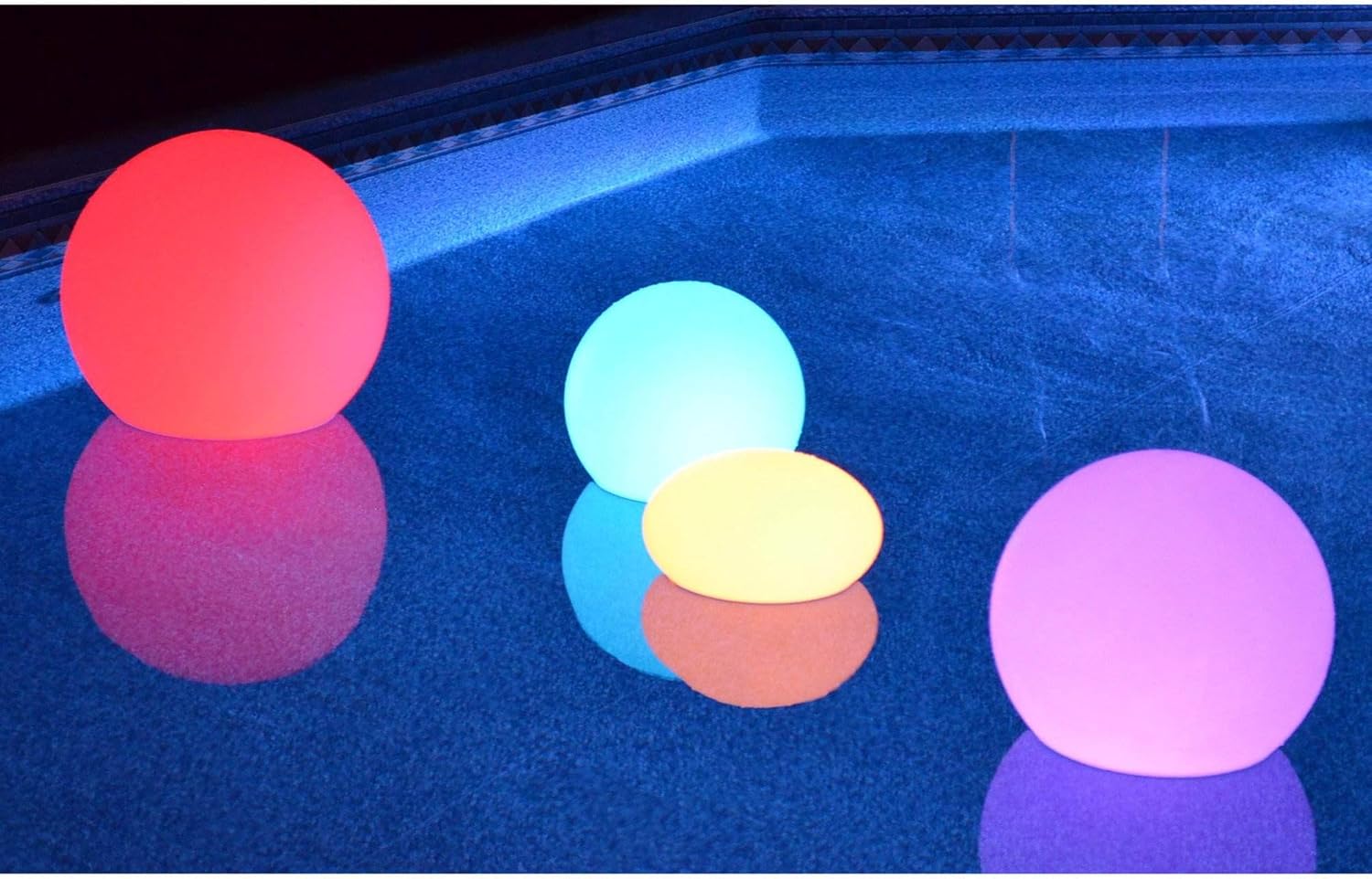 Main Access Ellipsis: 13 Inch Color Changing LED Light Globe; Wireless, Rechargeable Floating Light for Patio, Pool or Pond