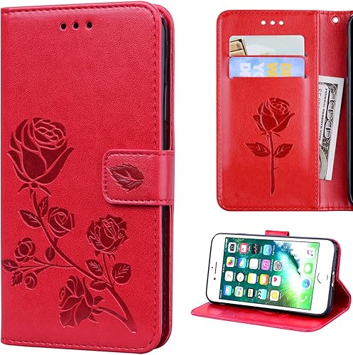 Miniatura 1 de NB - Funda tipo cartera para iPhone 7 Plus, iPhone 8 Plus, funda magnética de cuero con tarjetero y función atril, compatible con iPhone 7 Plus8