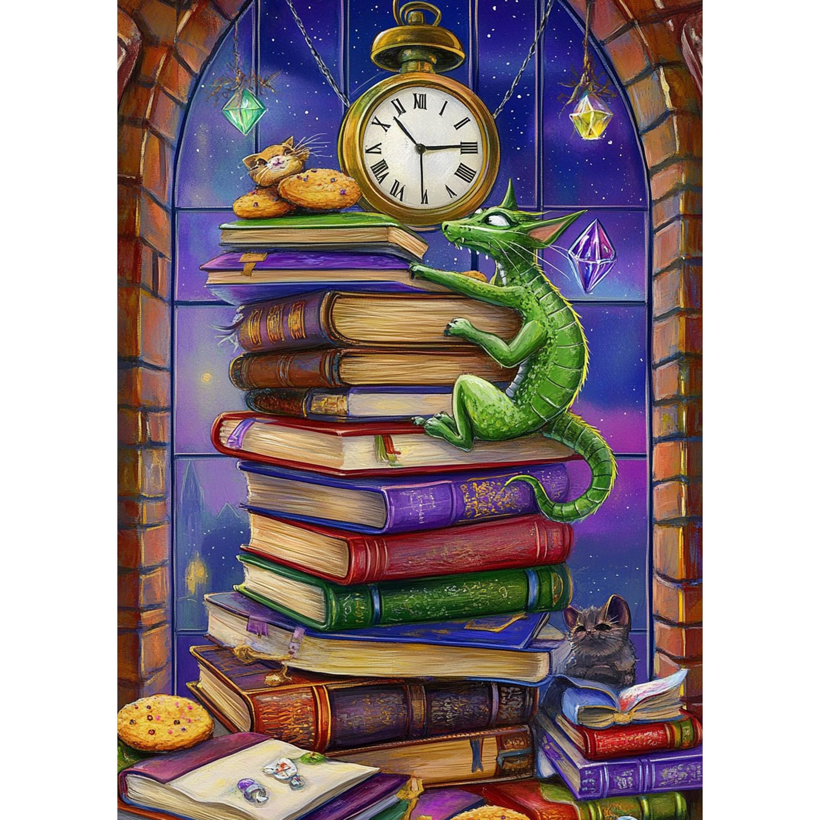 Diamond Painting for Adults, Cartoon Diamond Painting Kits, Full Drill Pictures, 5D DIY Diamond Painting Set, 30 x 40 cm, for Wall Decoration