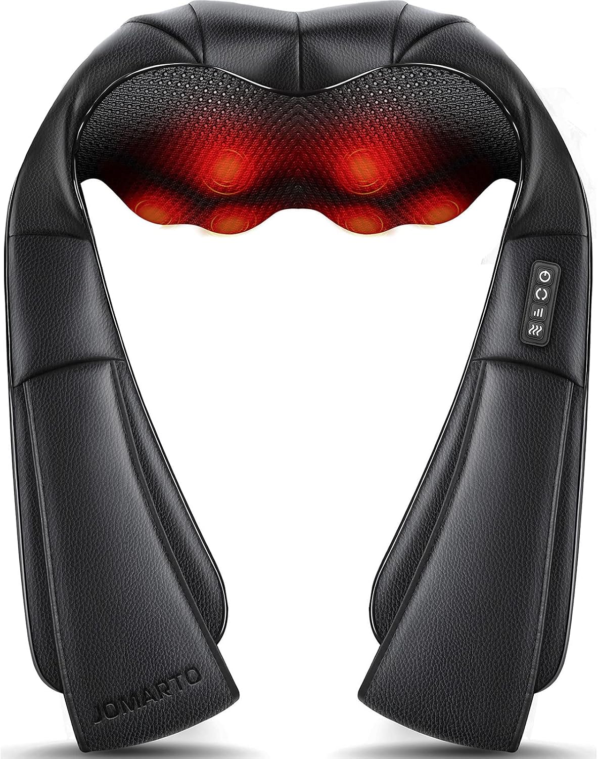 Back Massager, PU Material Electric Shoulder Massager with Heat, Kneading Massager Shawl for Neck, Back, Shoulder, Foot, Leg , Use at Home, Office, Car…
