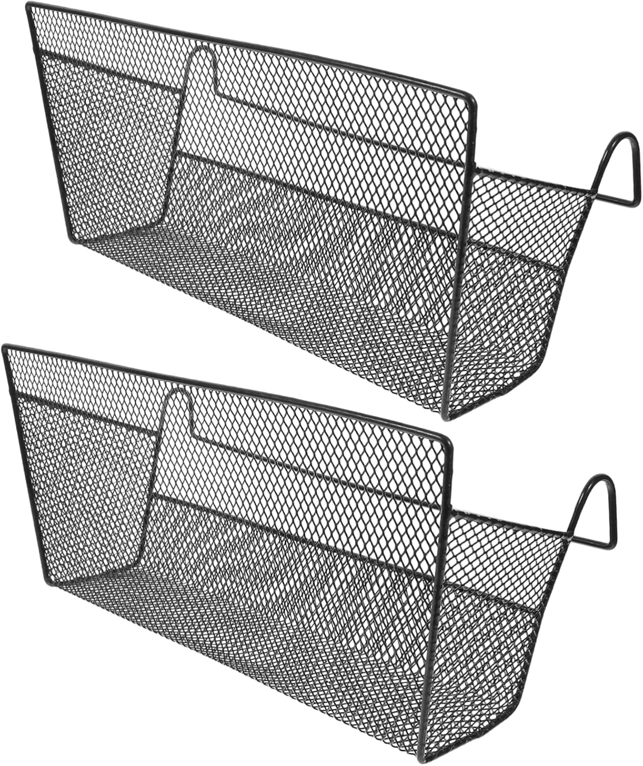 SECFOU 2pcs Multi-function Hanging Wire Basket for Storage Iron Design for Home Dormitory and Office Organization Accessory for Bedroom Kitchen and Bathroom