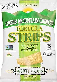 Green Mountain Gringo Organic White Corn Tortilla Strip, 8 Ounce - 12 pe...