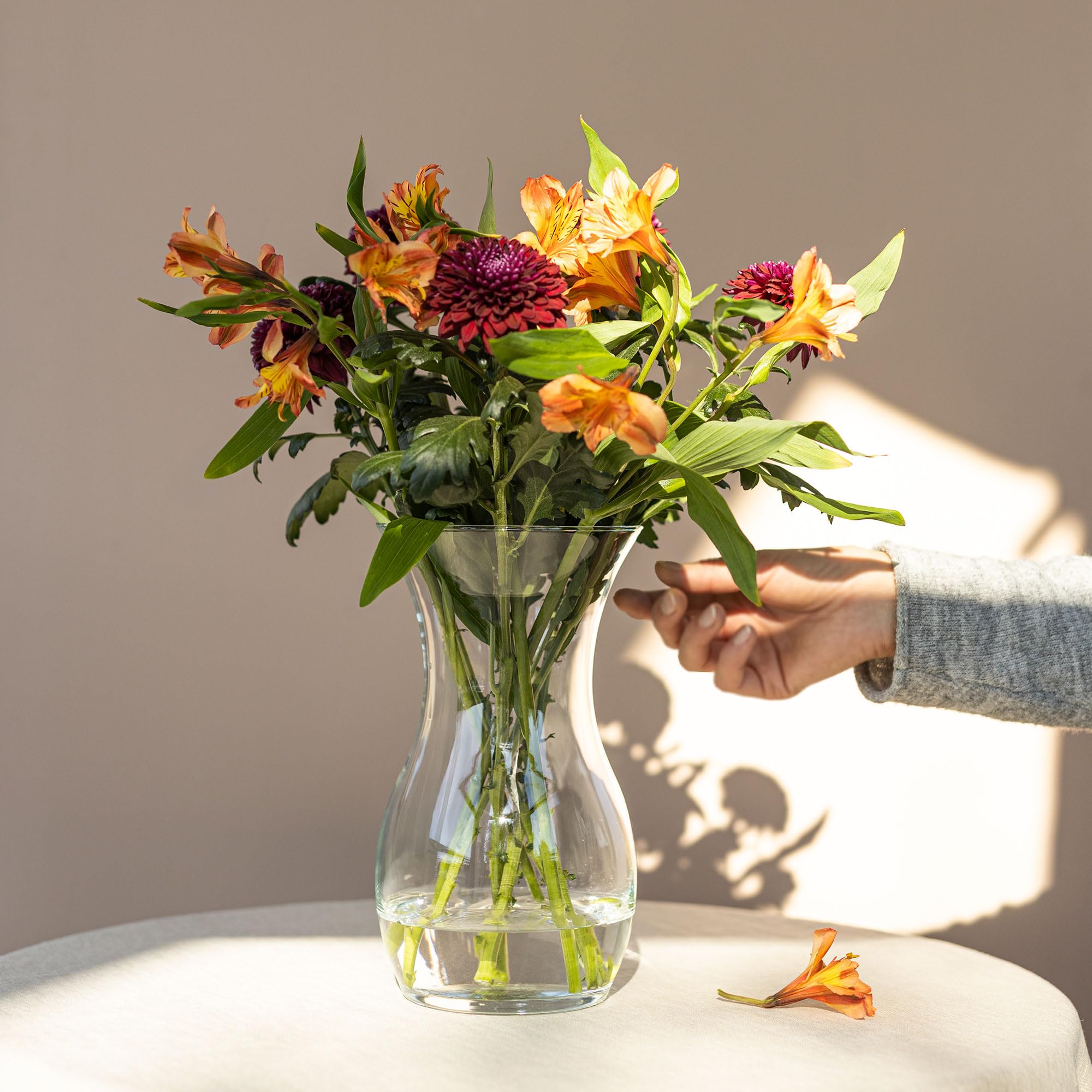 TREND FOR HOME Vaso per Fiori 25 cm Transparente Decorazioni per Interni