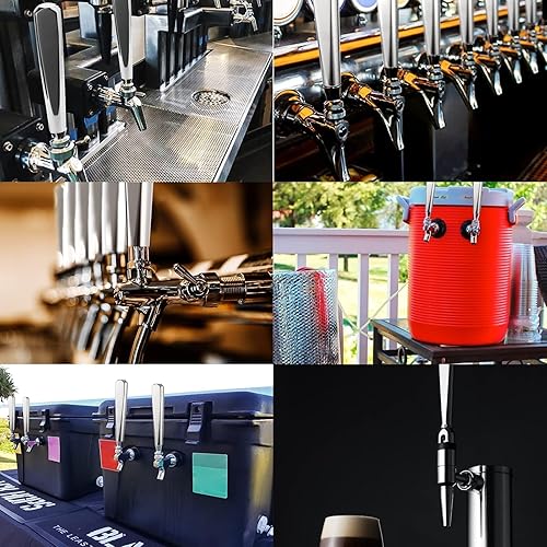 Miniatura 7 de MRbrew Mango de grifo de cerveza mejorado, para cerveza casera, todo comercial, resistente, acero inoxidable 304, mango de grifo de cerveza estándar