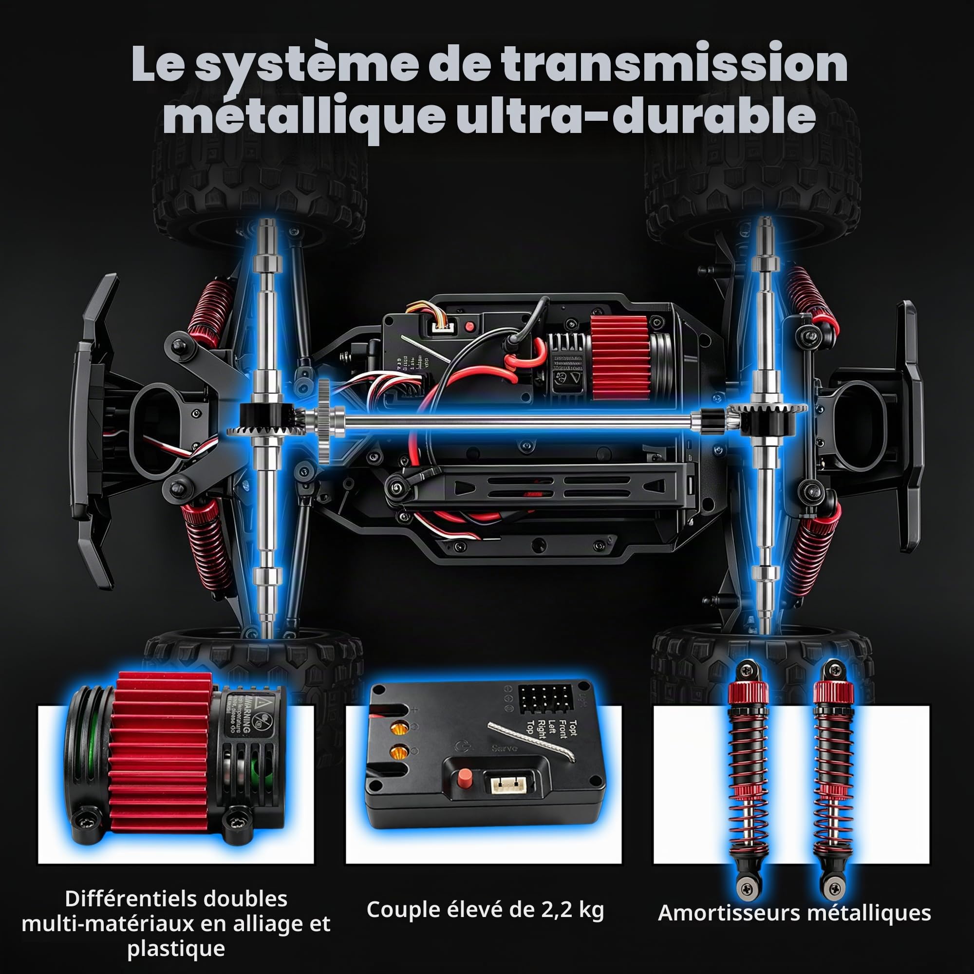 Voiture Télécommandée Adulte - 4WD 40 Km/H Tout-Terrain Off-Road RC Car