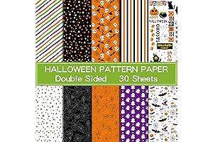 ASTARON Halloween Pattern Paper Crafting Set