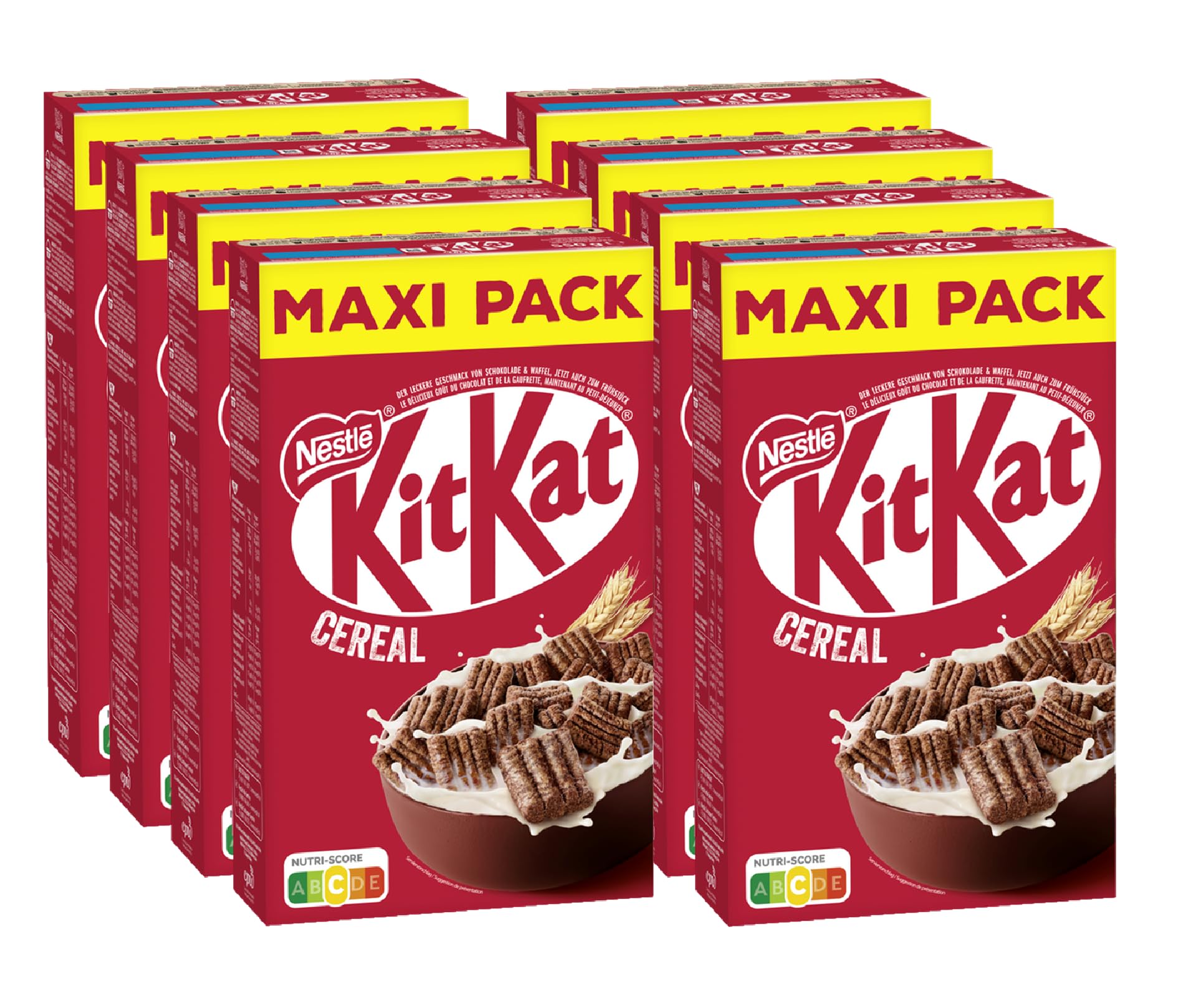Nestlé KITKAT Cereal, knusprige Frühstücks-Cerealien mit der typischen KITKAT-Waffel und köstlicher Schokolade, 8er Pack (8 x 550g)