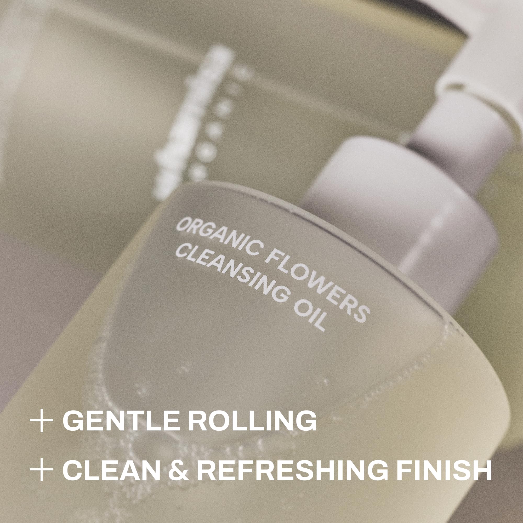 WHAMISA Organic Flowers Cleansing Oil - Delikatny olejek oczyszczający do twarzy do demakijażu - głębokie oczyszczanie porów - koi i pielęgnuje skórę - 153ml