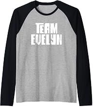 Team Evelyn Daughter Granddaughter Mom Dad Sports Group Raglan Baseball Tee