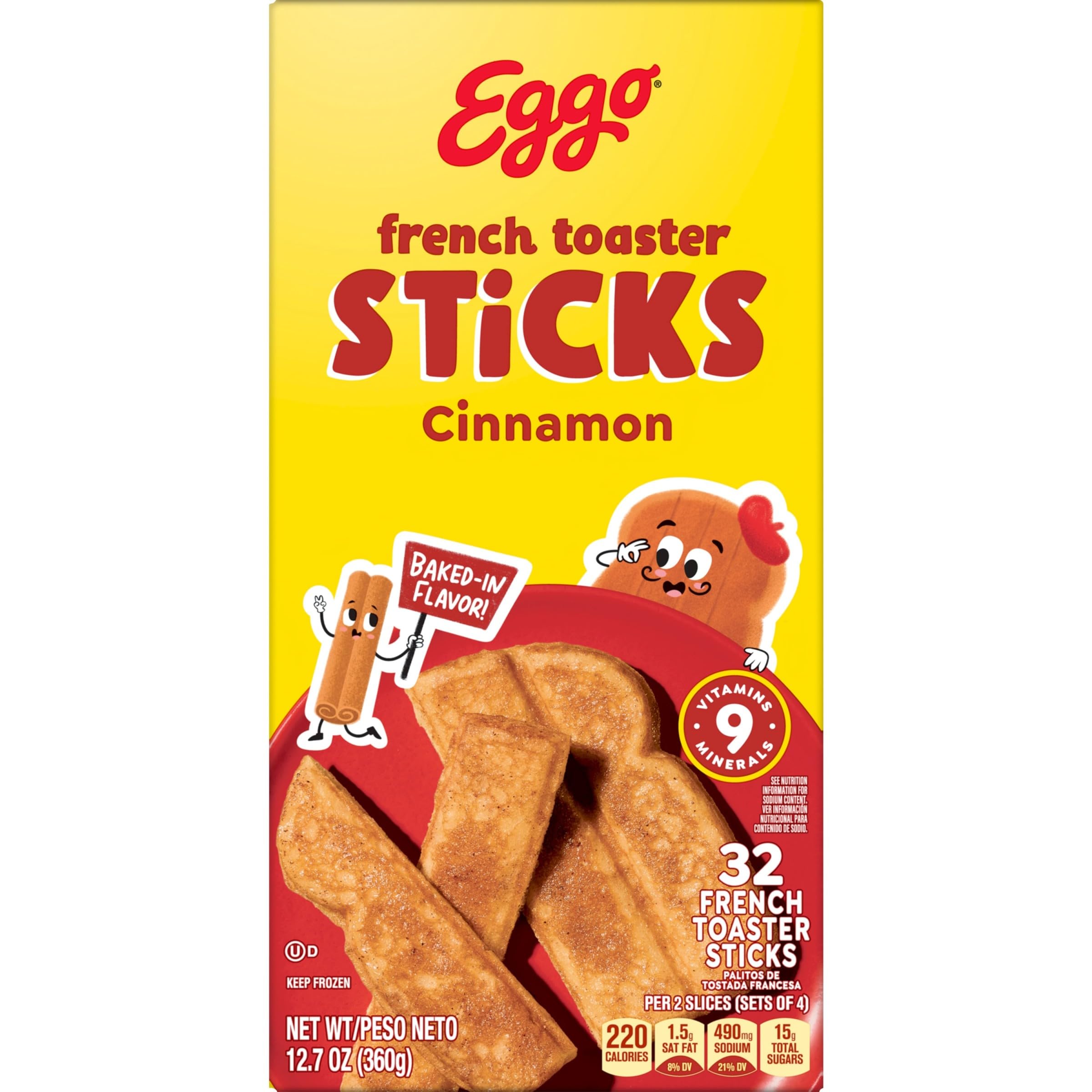 Eggo Frozen French Toaster Sticks Frozen Breakfast Breakfast Food Cinnamon 12 7oz Box 32 Sticks — view 9