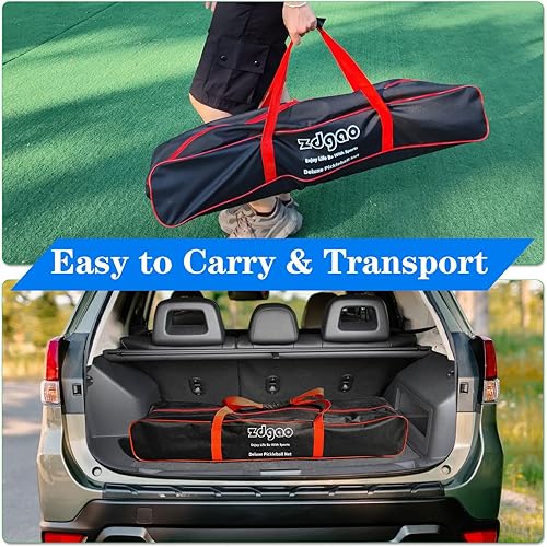 Miniatura 8 de Pickleball Net for Driveway - Portable Pickleball Set with Net and Paddles Set of 4, Court Marking Kit, Outdoor Pickleballs, Carry Bag, Steady Metal