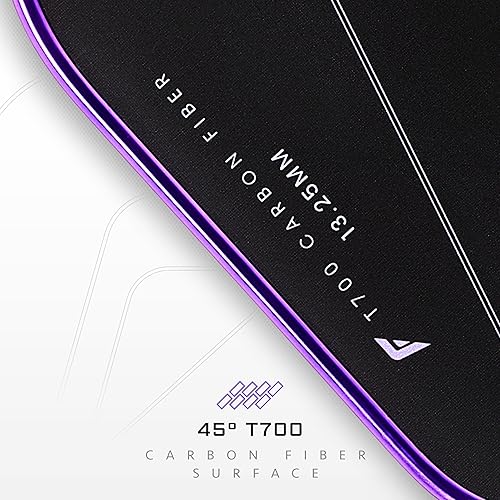 Miniatura 6 de Franklin Sports Paletas profesionales de Pickleball Serie de fibra de carbono C45 - Aprobadas oficialmente por USAP + UPA Diseño para jugadores