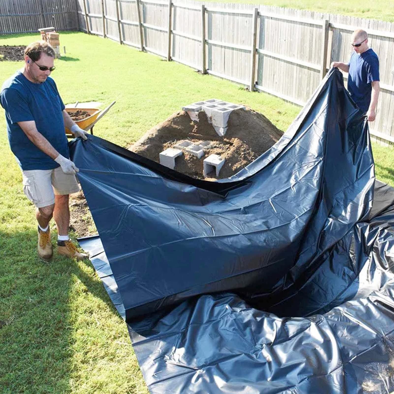 Schwarzer harter und reißfester Fischstaubmatte für Schwimmbäder und große Fischteiche 1 x 10 m