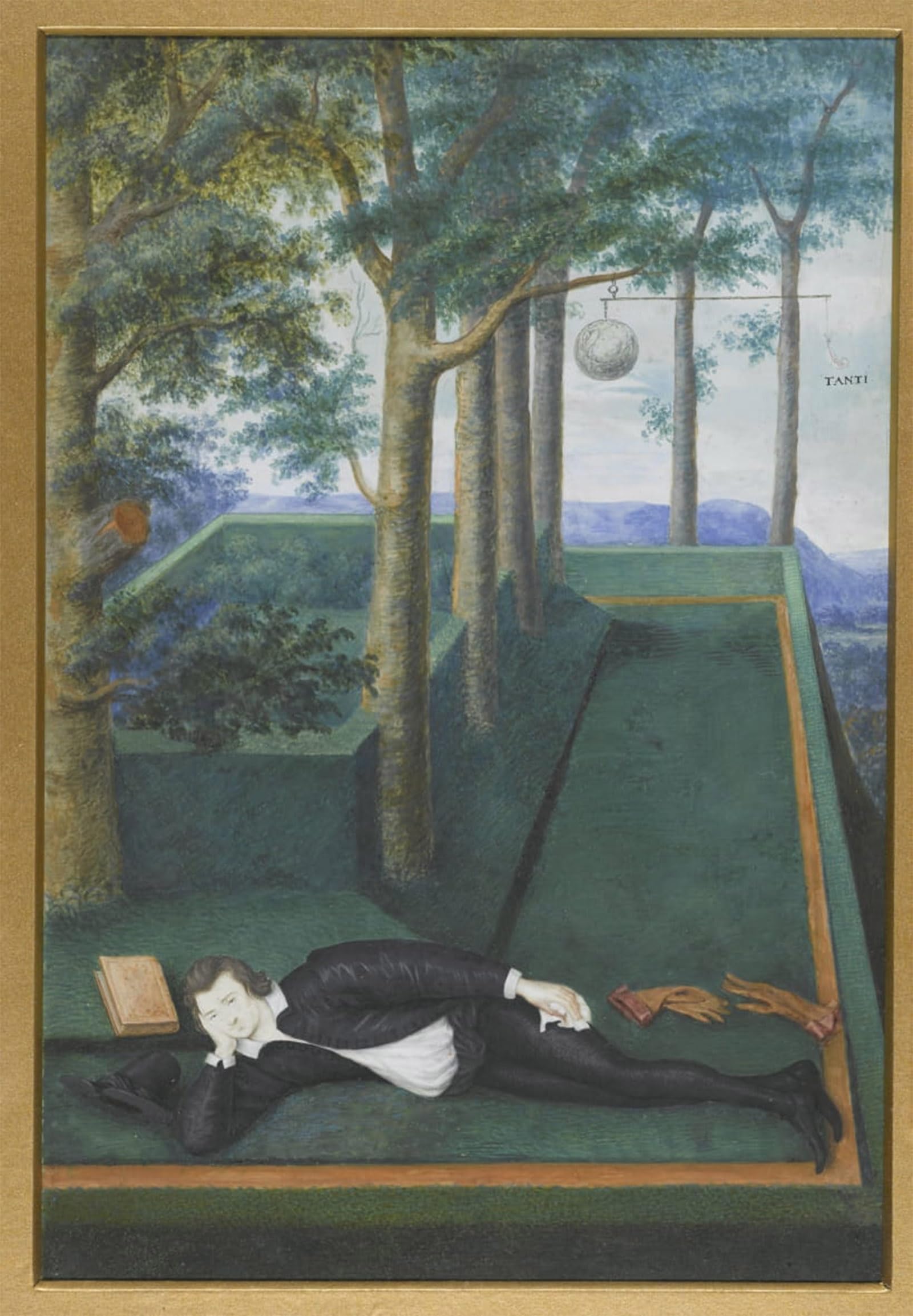 ARTXLXXBN Famous Painting Art Wall Decor Abstract Art Picture Portrait of a Reclining Nobleman in an Overgrown Court by Nicholas Hilliard Animal Pictures for Home Decor 60x90cm