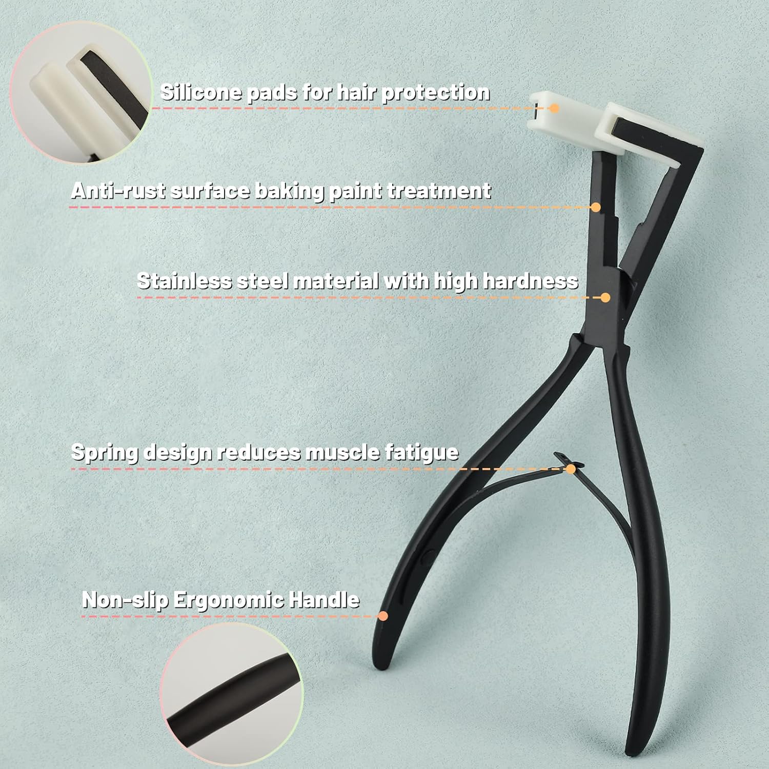 SPEEDWOX Tape In Hair Extensions Pliers 8 Inches Sealing Clamp Pliers Hair Sealing Pliers Human Hair Extensions Styling Tool Hair Extension For Salon Professional Installation