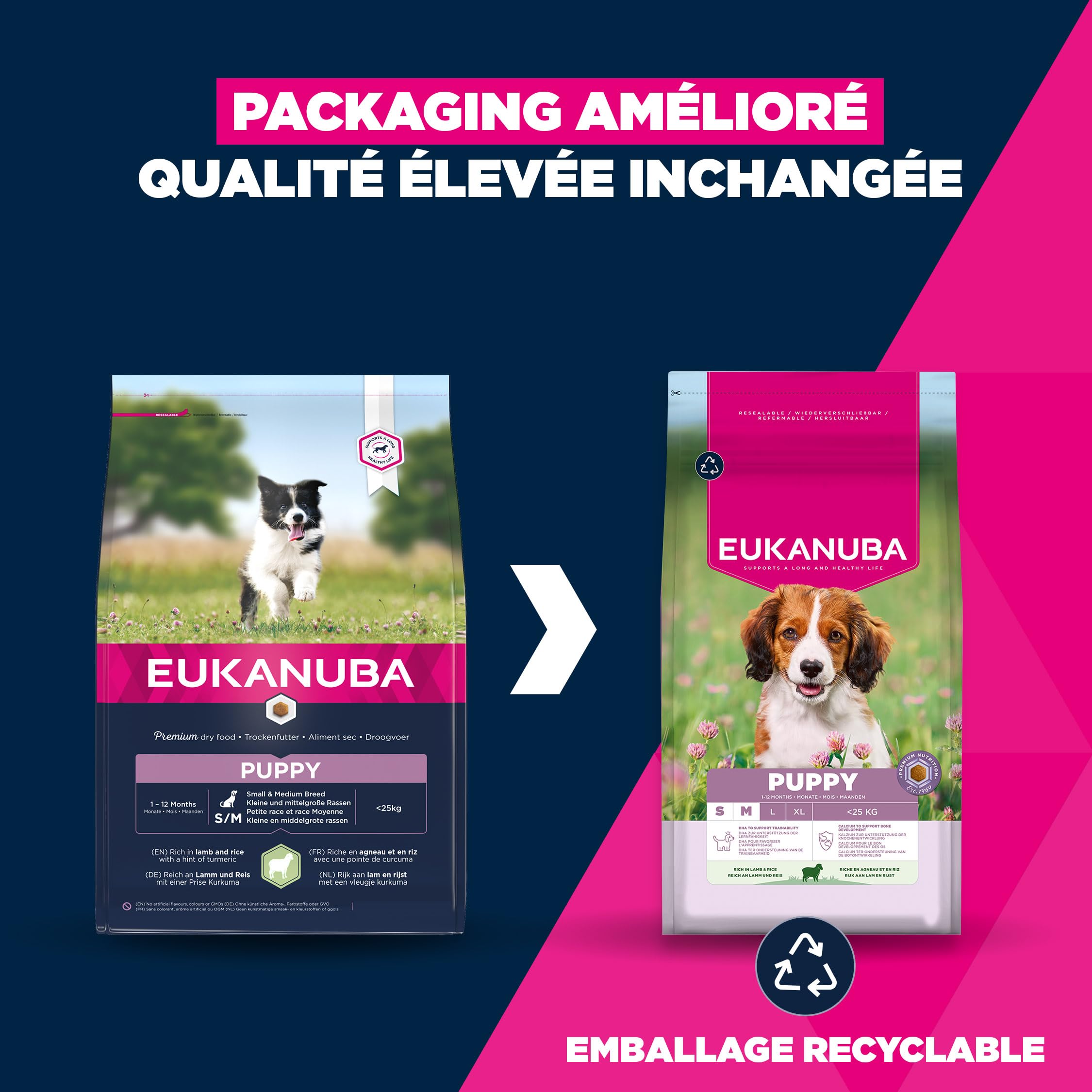EUKANUBA Life Care Chiot Petite/Moyenne Race Agneau Riz 12 kg