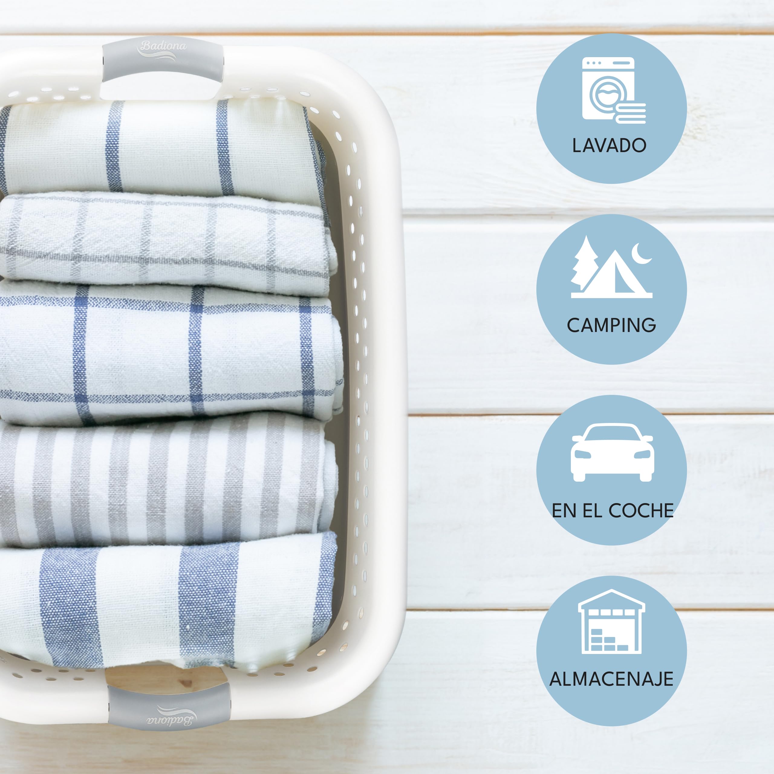 Set de 2 cestos ropa plegable colada - 2x 36 litros & uso universal