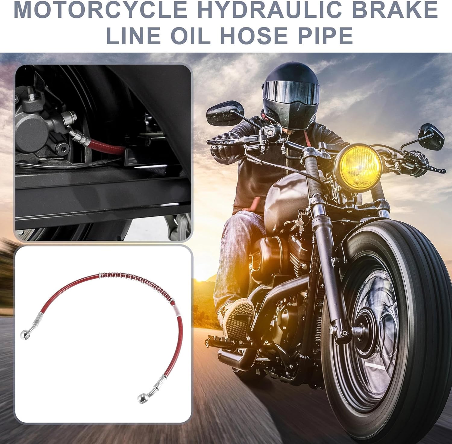 オートバイホース 10mm ID 50cm-1M 130cm-2M オートバイ油圧ブレーキライン オイルホースパイプ ステンレススチ
