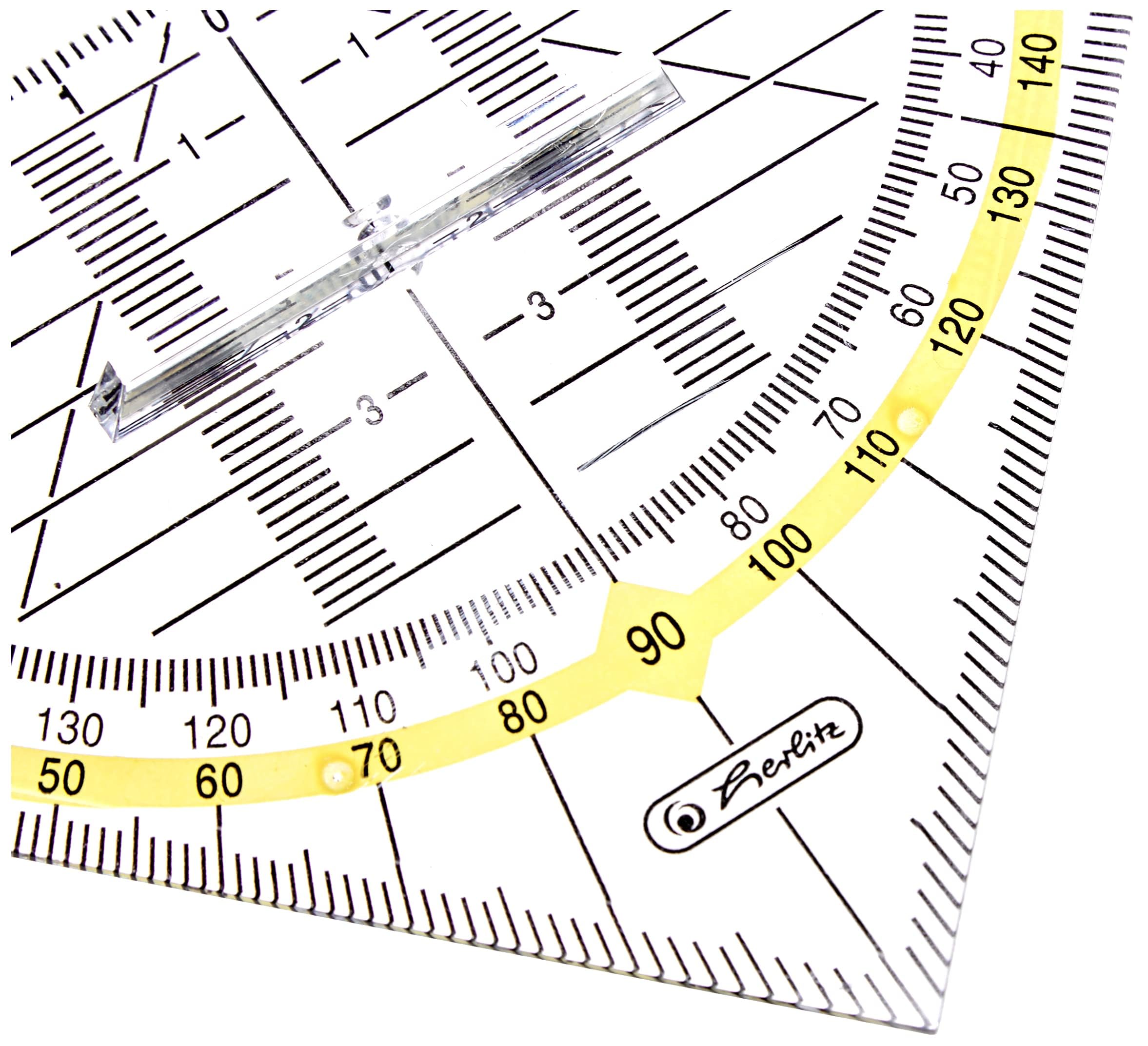 herlitz Geodreieck, Hypotenuse: 160 mm, mit Griffleiste, Amort Shop