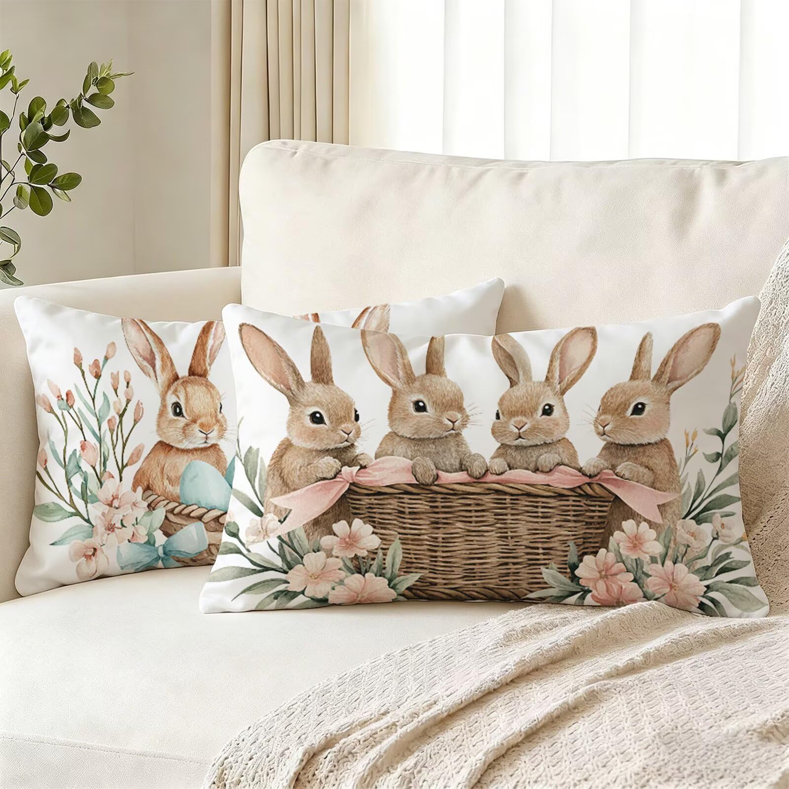 Housse coussin extérieur imperméable : protégez vos canapés de jardin avec ce lot de 2 lapin