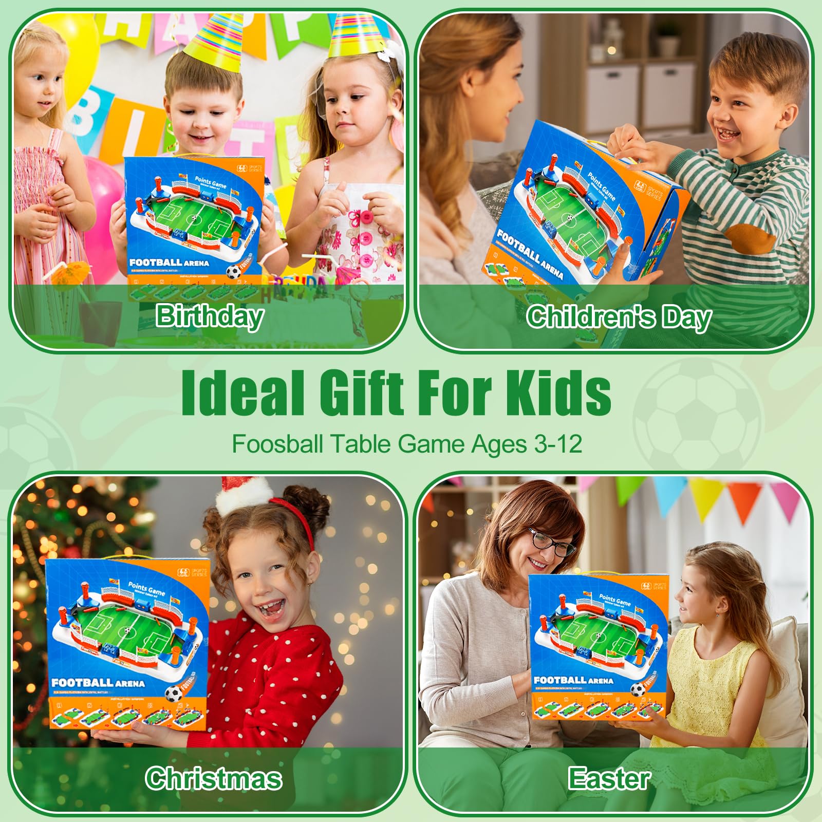 Futbolin para Niños Adultos Juguetes Niños 4-11 Años Regalos Futbol para Juegos de Mesa Mini Futbolin Regalo 4 5 6 7 8-12 Años, Fútbol Navidad Cumpleaños Copa del Mundo 2026