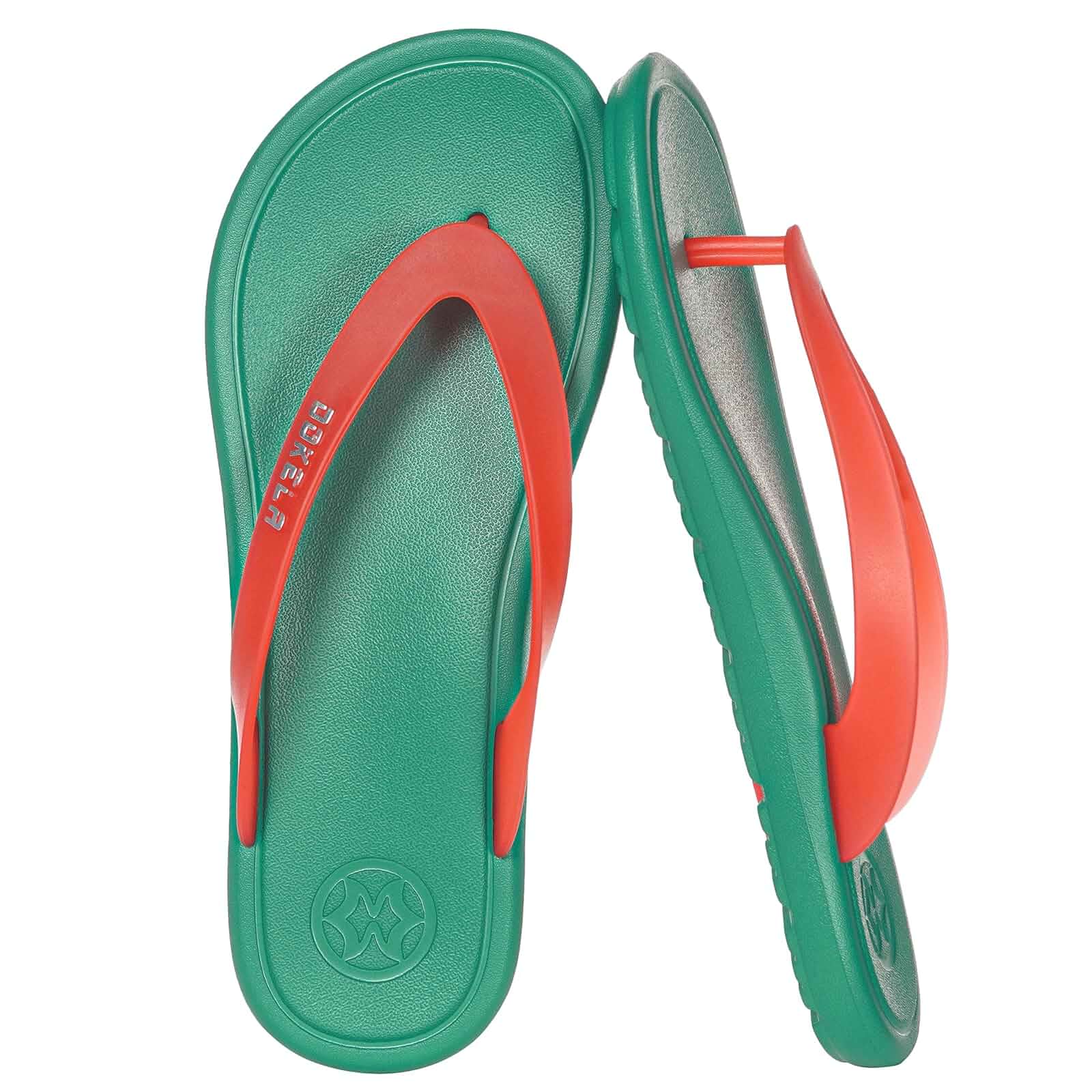 Dokela Flip Flops for Women Beach Thong Sandals Slip On Indoor Outdoor | Arch Support,Anti-slip,Lightweight