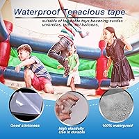 Vista 4 de Paquete de 30 parches de colchón de aire de TPU, kit de reparación de parches de piscina para decoraciones inflables, casa de rebote, piscinas sobre