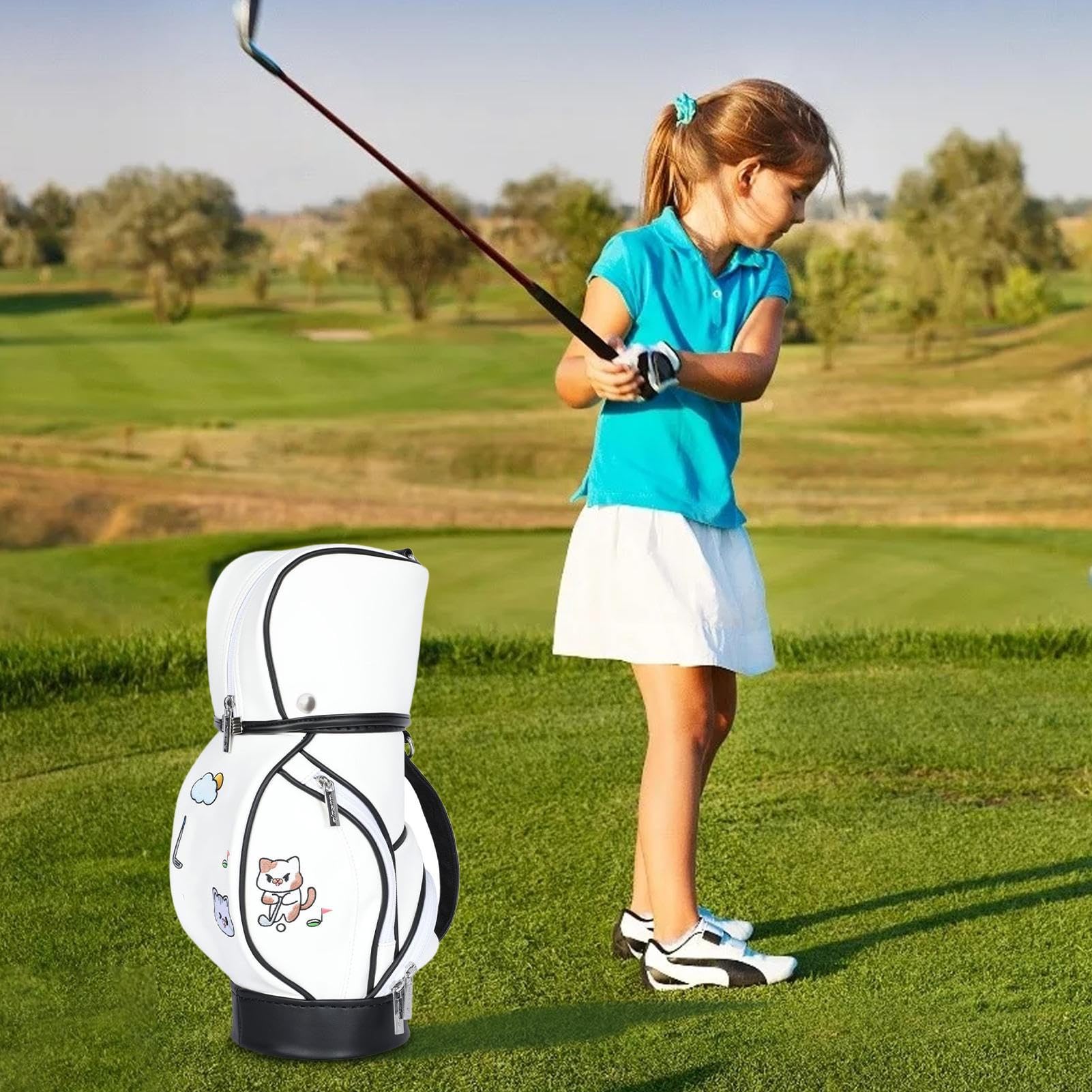Bolsas para Palos de Golf Pequeña y Elegante con Múltiples Bolsillos