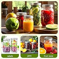 Vista 7 de Tapas y Anillos para Conservas de Boca Regular, 24 Piezas Tipo Dividido Tapas de Frascos Mason de Metal con Bandas para Boca Regular Ball, Frascos