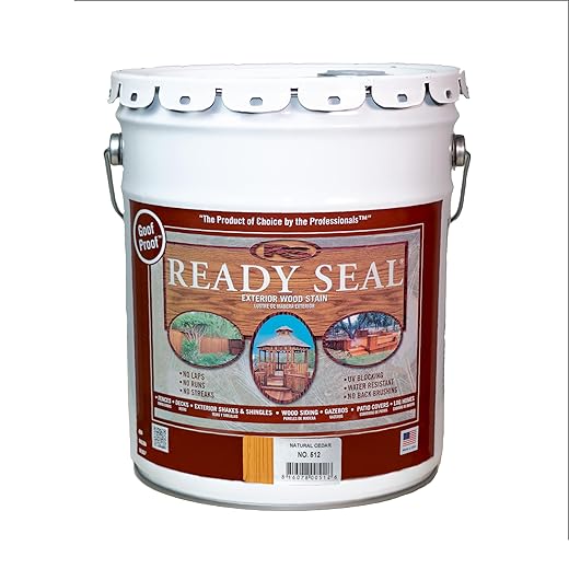 Ready Seal 512 5-Gallon Pail Natural Cedar Exterior Stain and Sealer for Wood
