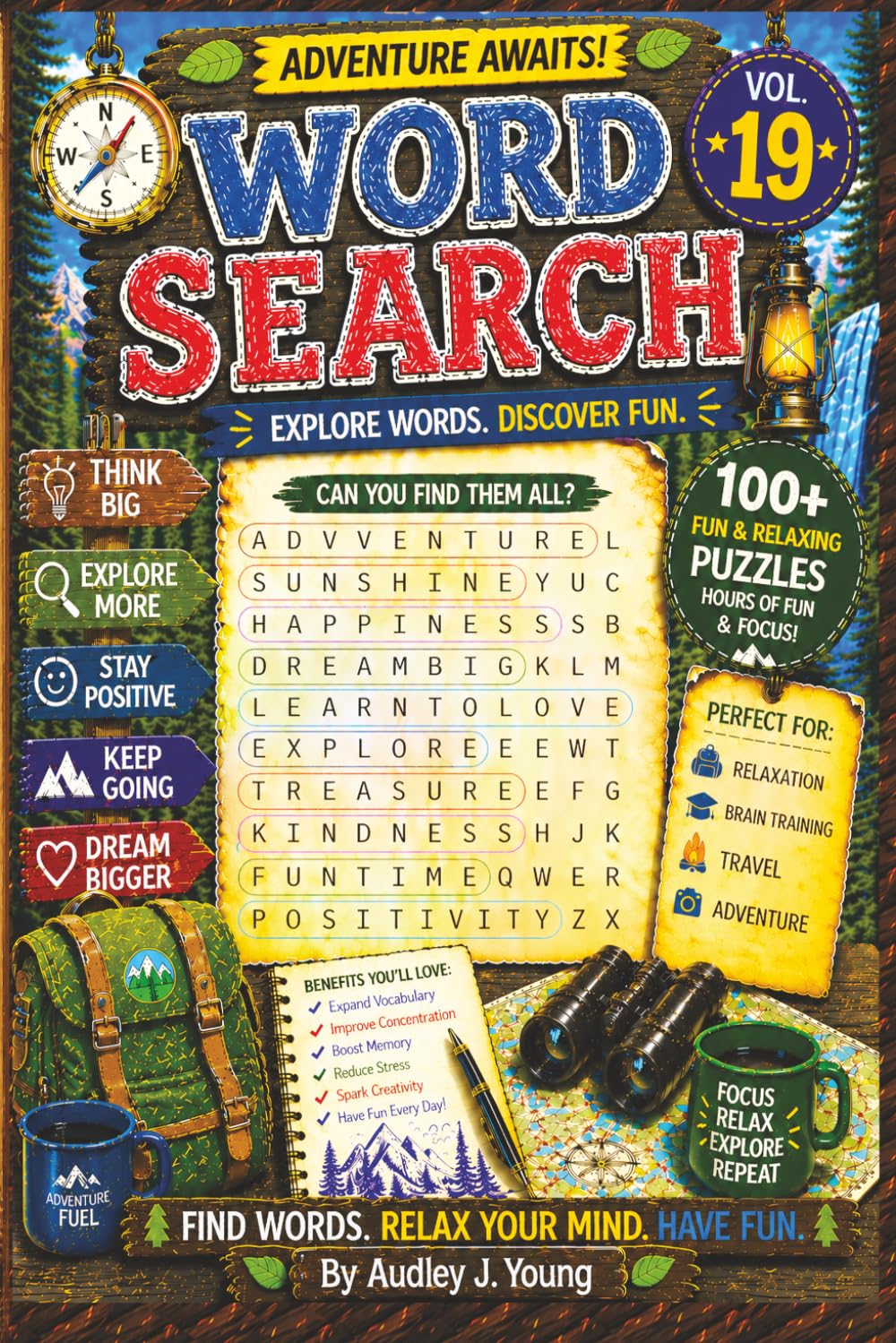 Adventure Awaits Word Search: 100+ Fun and Relaxing Puzzles for All Ages - Vol.19