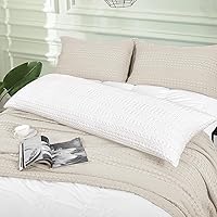 Vista 375 de PHF Fundas de almohada 100% algodón con tejido de gofre de 24 x 24 pulgadas, paquete de 2 fundas cuadradas para decoración elegante del hogar, sin