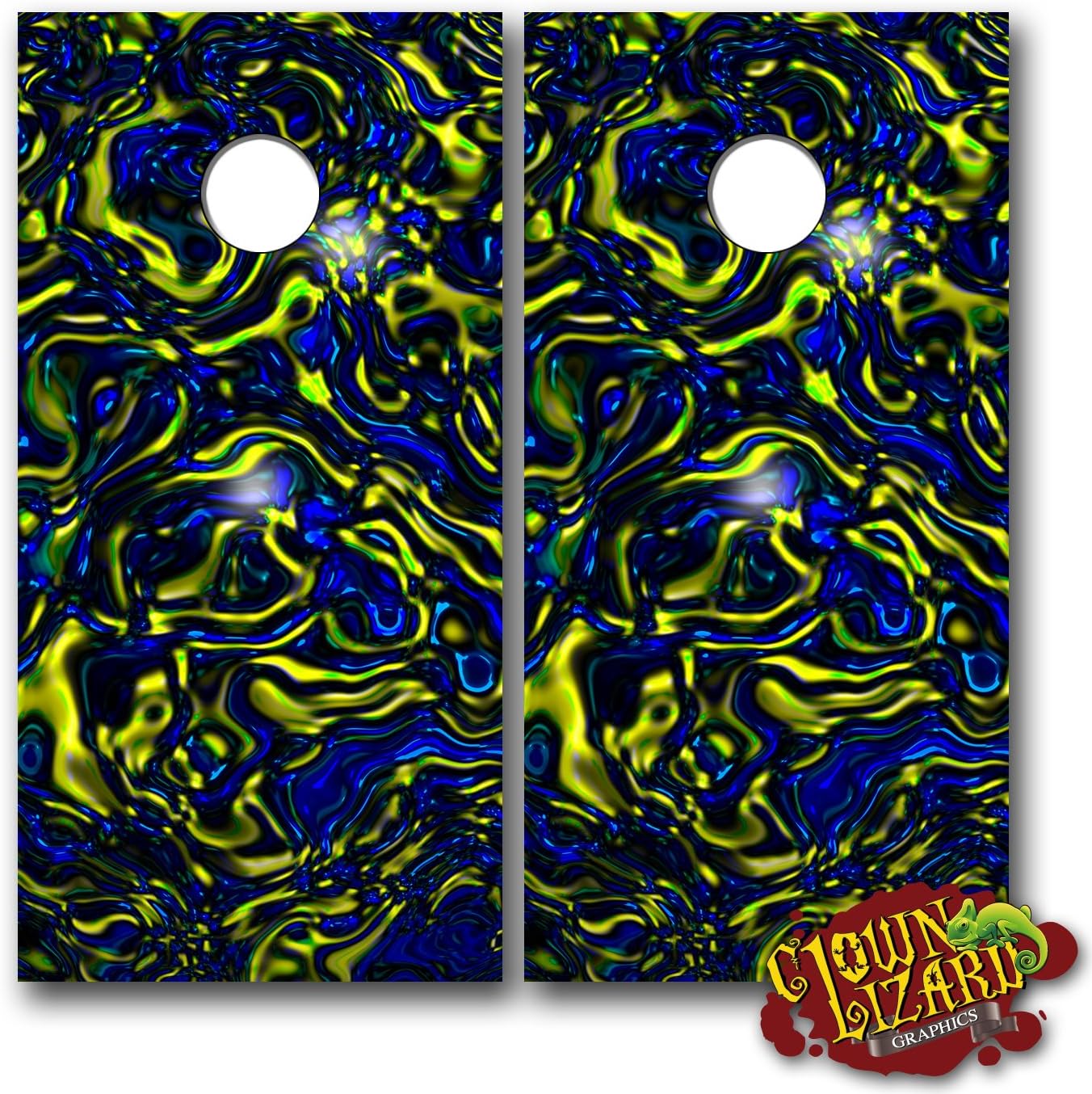CL0081 Stained Glass Pattern Cornhole Laminated Decal WRAP