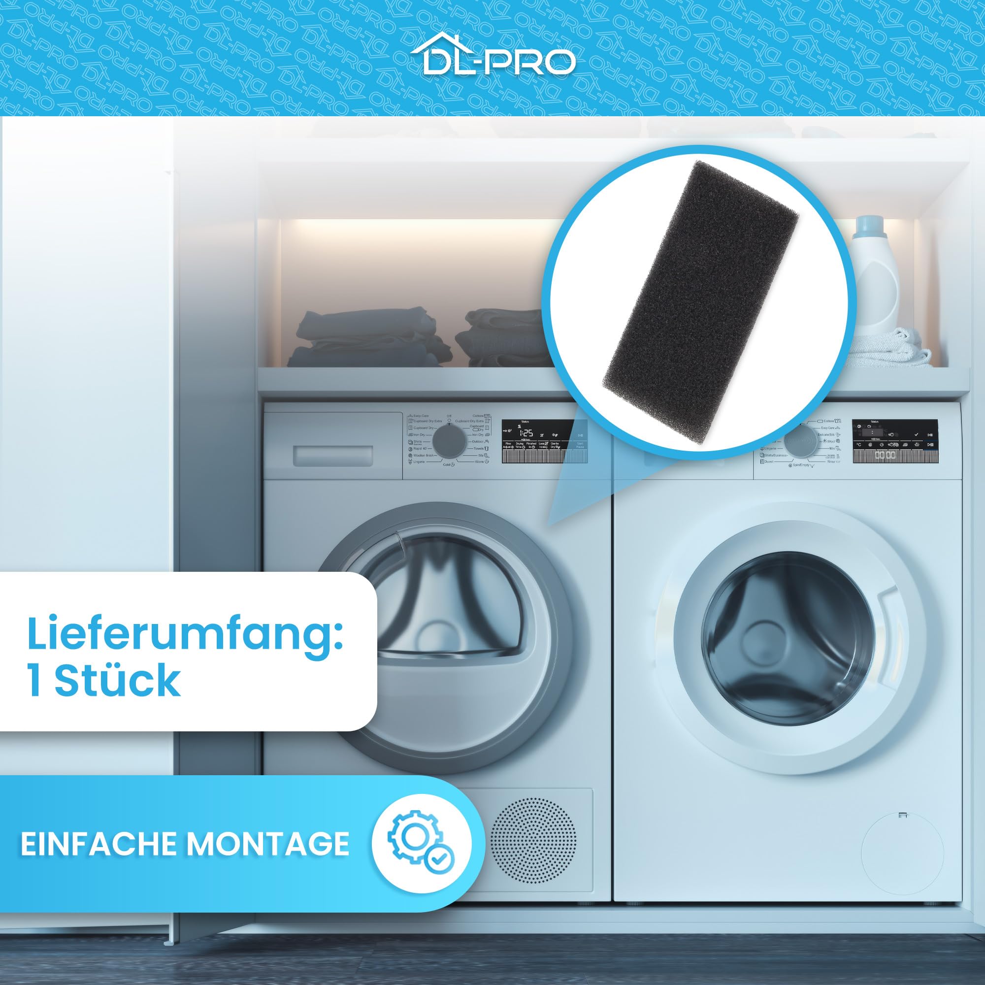 5 Filtri Schiuma Filtro Lanugine Per Essiccatore Bauknecht Vasca - Foto 12