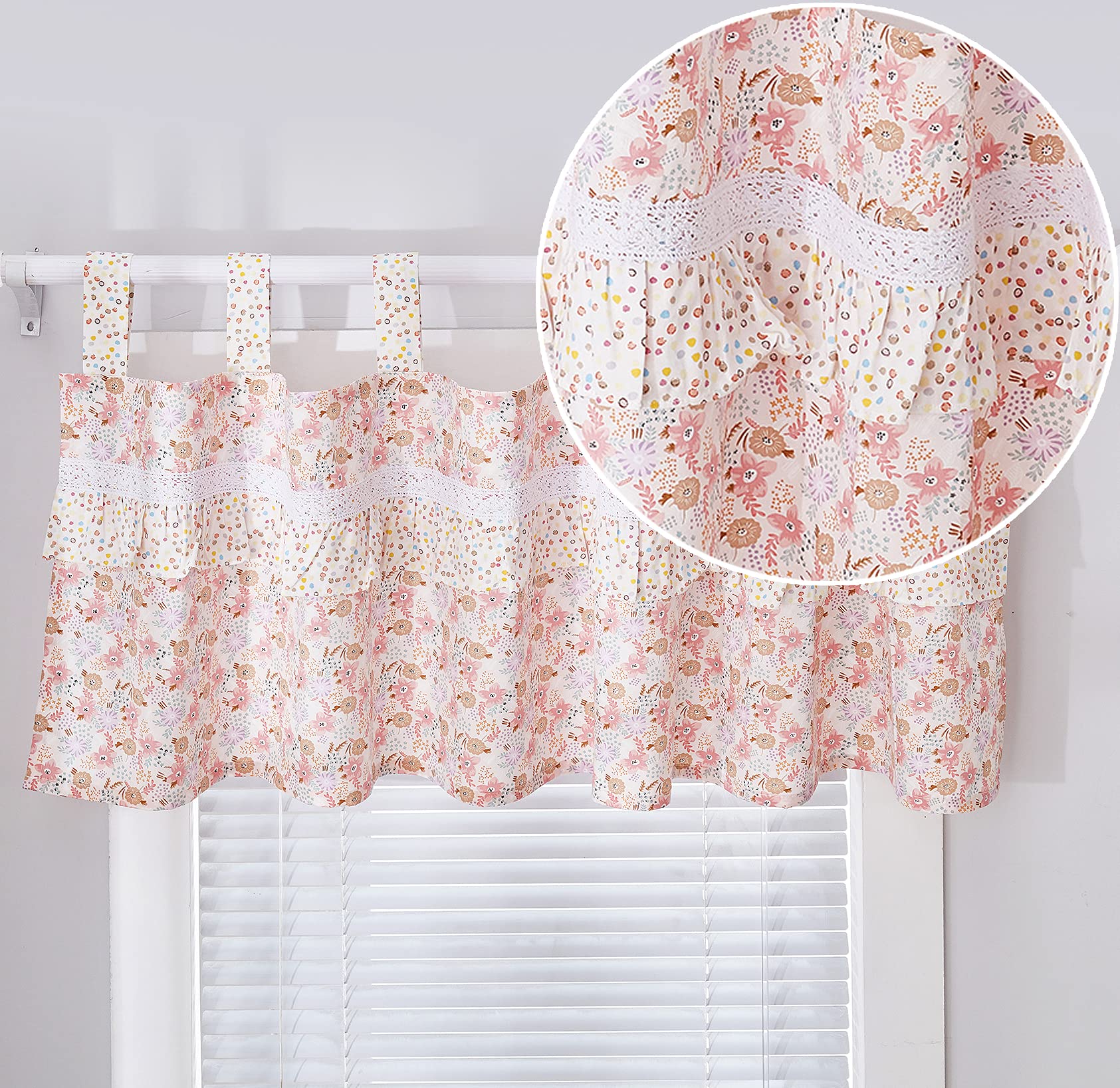 Brandream - Juego de ropa de cama de cuna para bebé y niña, diseño de lunares coloridos, 4 unidades.