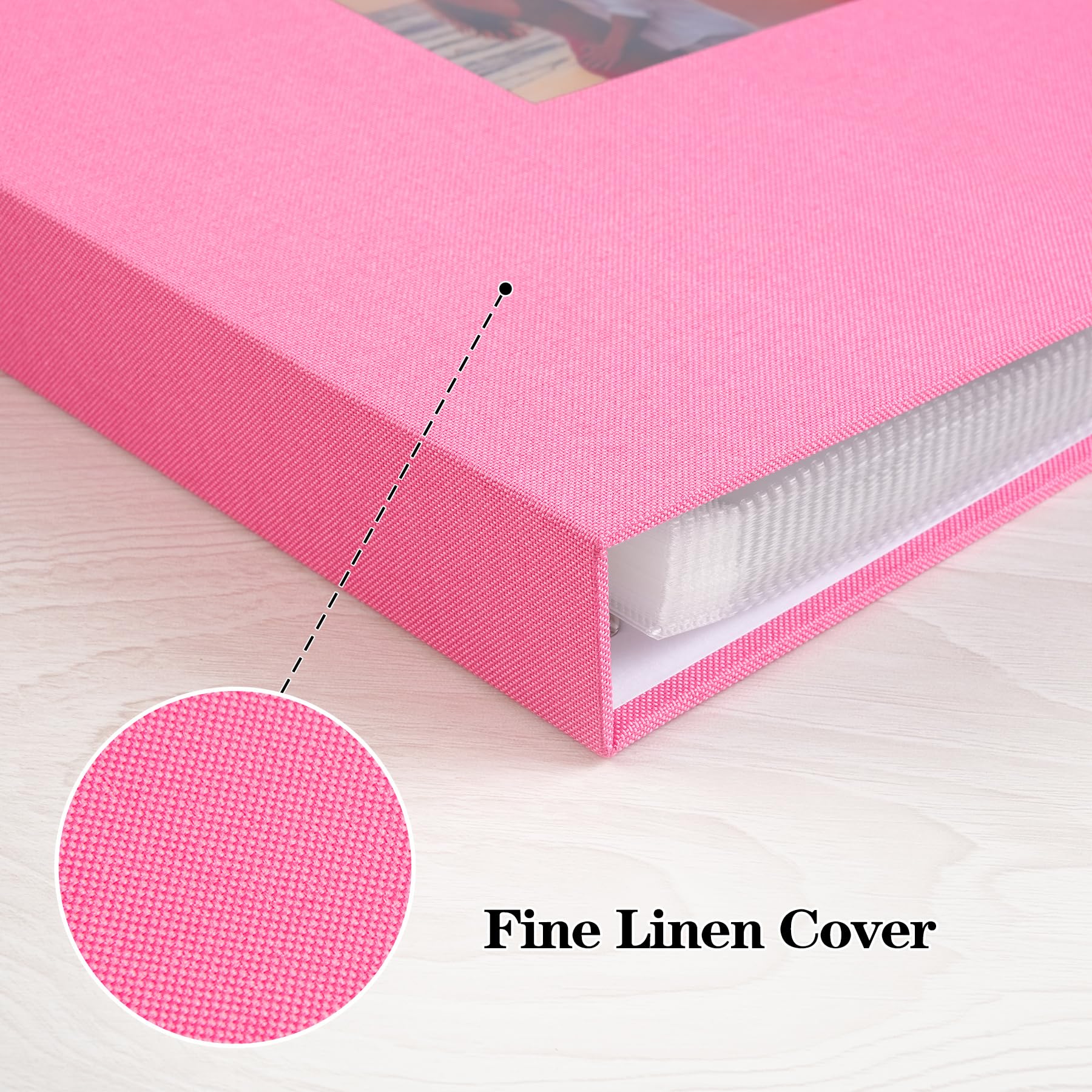 Pink Scrapbook Album - 80 Pages, 3 Ring Binder -6