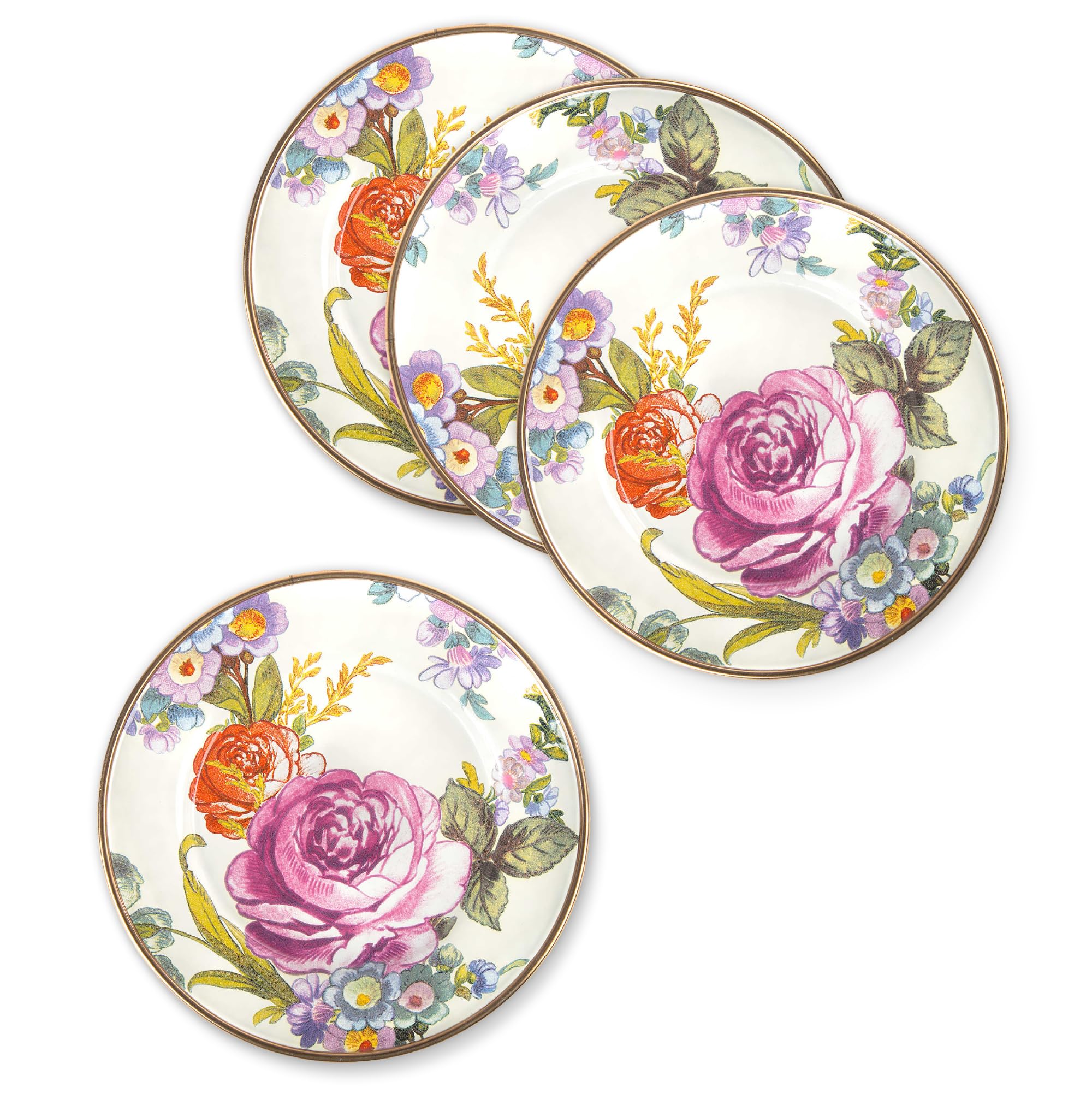 日本未発売❗️マッケンジーチャイルズ　Mackenzie お皿4枚 Amazon.com: MACKENZIE-CHILDS Set of 4 Enamel Appetizer Plates