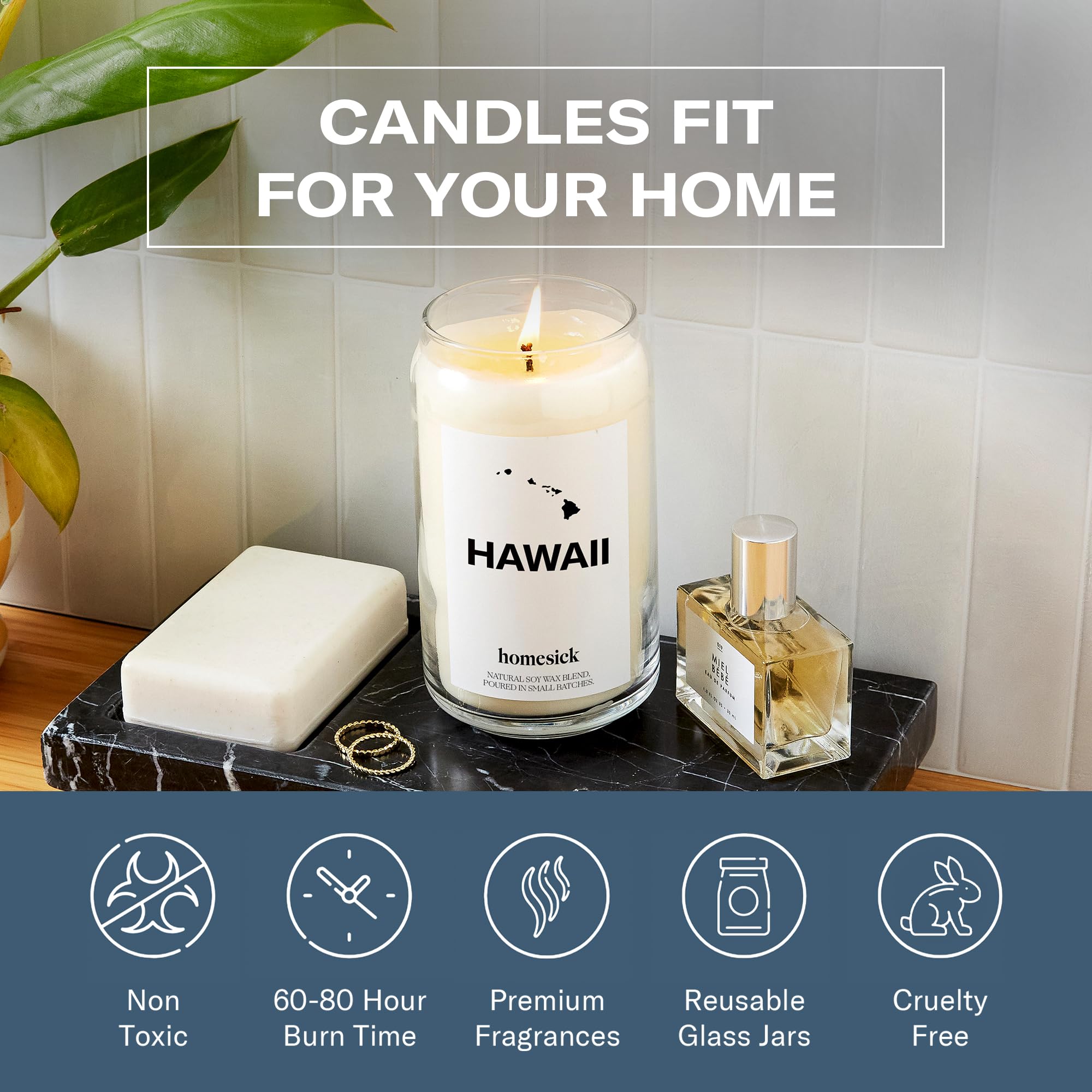 Amazon.co.jp: Homesick 香り付きキャンドル 自宅用 (ハワイ