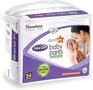 Himalaya Total Care Baby Pants Diapers, New Born, 54 Count, With Anti-Rash Shield, Rapid Absorption, Superior Comfort, Cli... Price In India