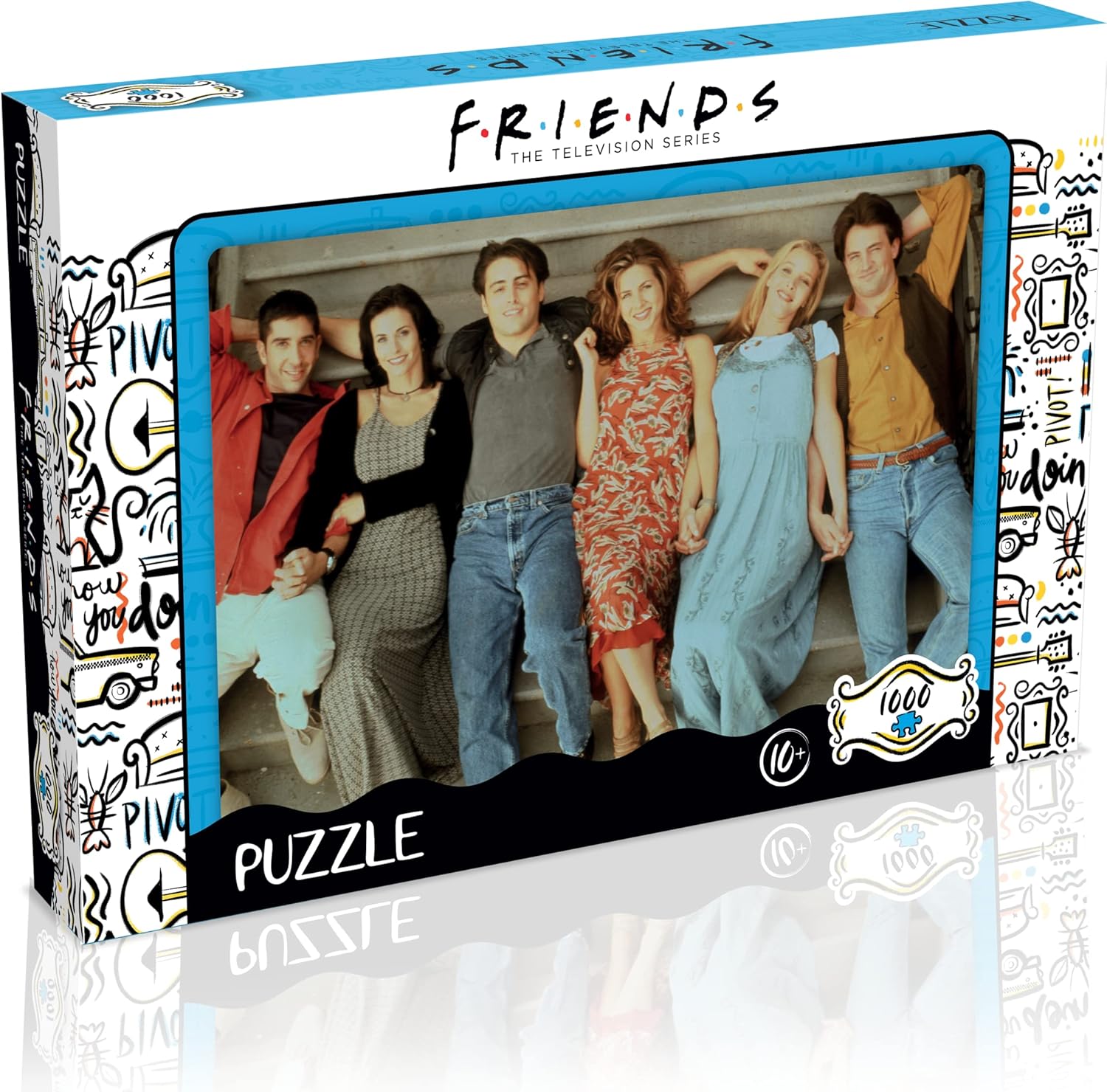 Winning Moves WM01042-ML1-6 Friends Stairs 1000 Piece Jigsaw Puzzle Game