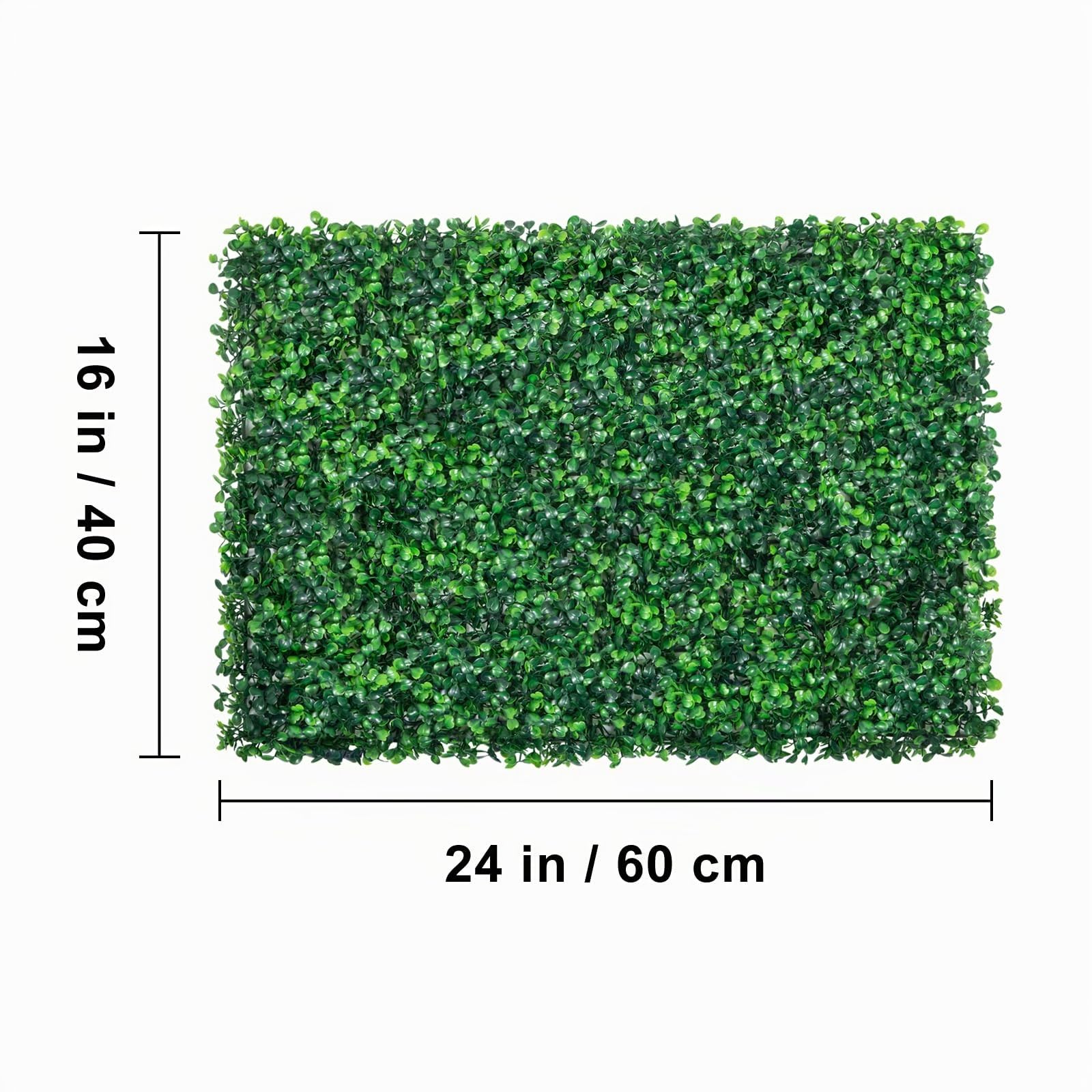 VEVOR Panel de boj artificial UV, paneles de pared de setos de boj, pared de fondo de césped artificial de 4 cm, pared de césped verde, seto falso para decoración, valla de privacidad en interiores,