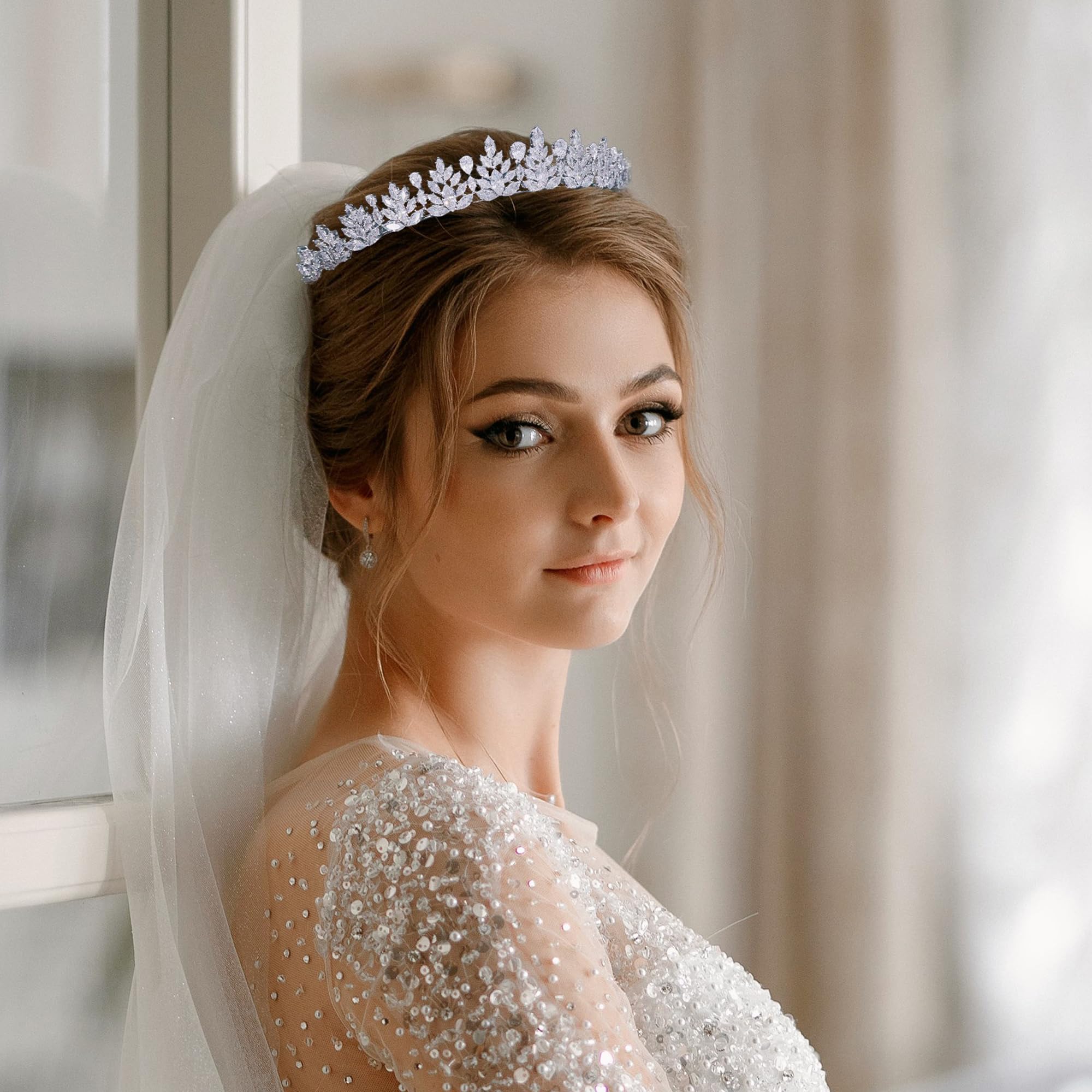 Tiaras y coronas pequeñas de circonita cúbica 5A para mujer, tocados de boda para novia, princesa, niñas, dulce 16 coronas, accesorios para el cabello de cumpleaños