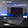 DeckTop with Splitter - Steam Deck Keyboard and Bluetooth Trackpad Mouse with Multicolor LED Laptop Accessories for Valve Linux PC Gaming Accessories Steam Deck/ROG Ally