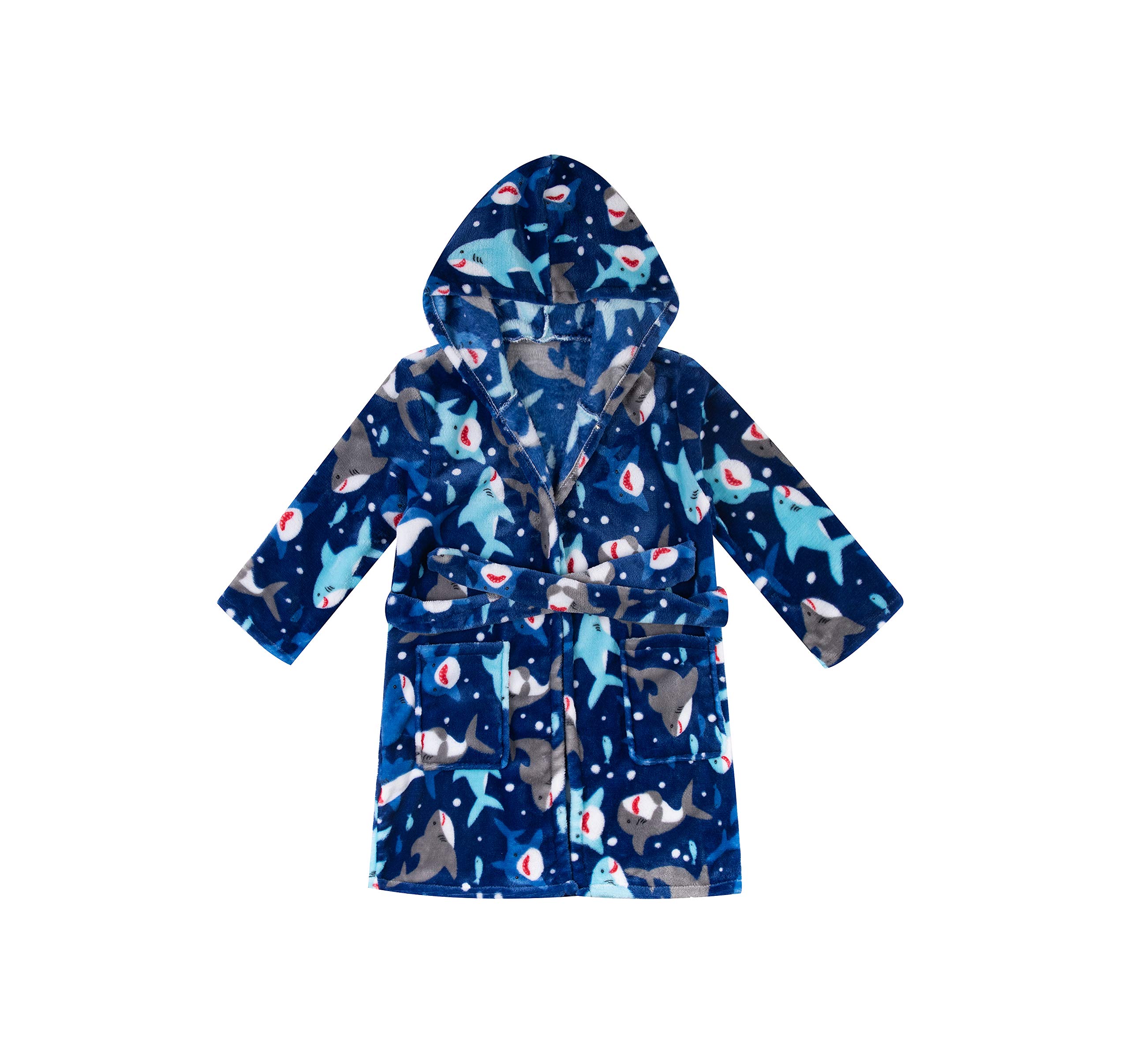 Lodunsyr Bademantel Kinder mit Kapuze für Jungen Mädchen Bademäntel Morgenmantel kuschelig warmen und weichen Pyjamas Kleinkind Coral Fleece Hoodie Roben 2-9 Jahre