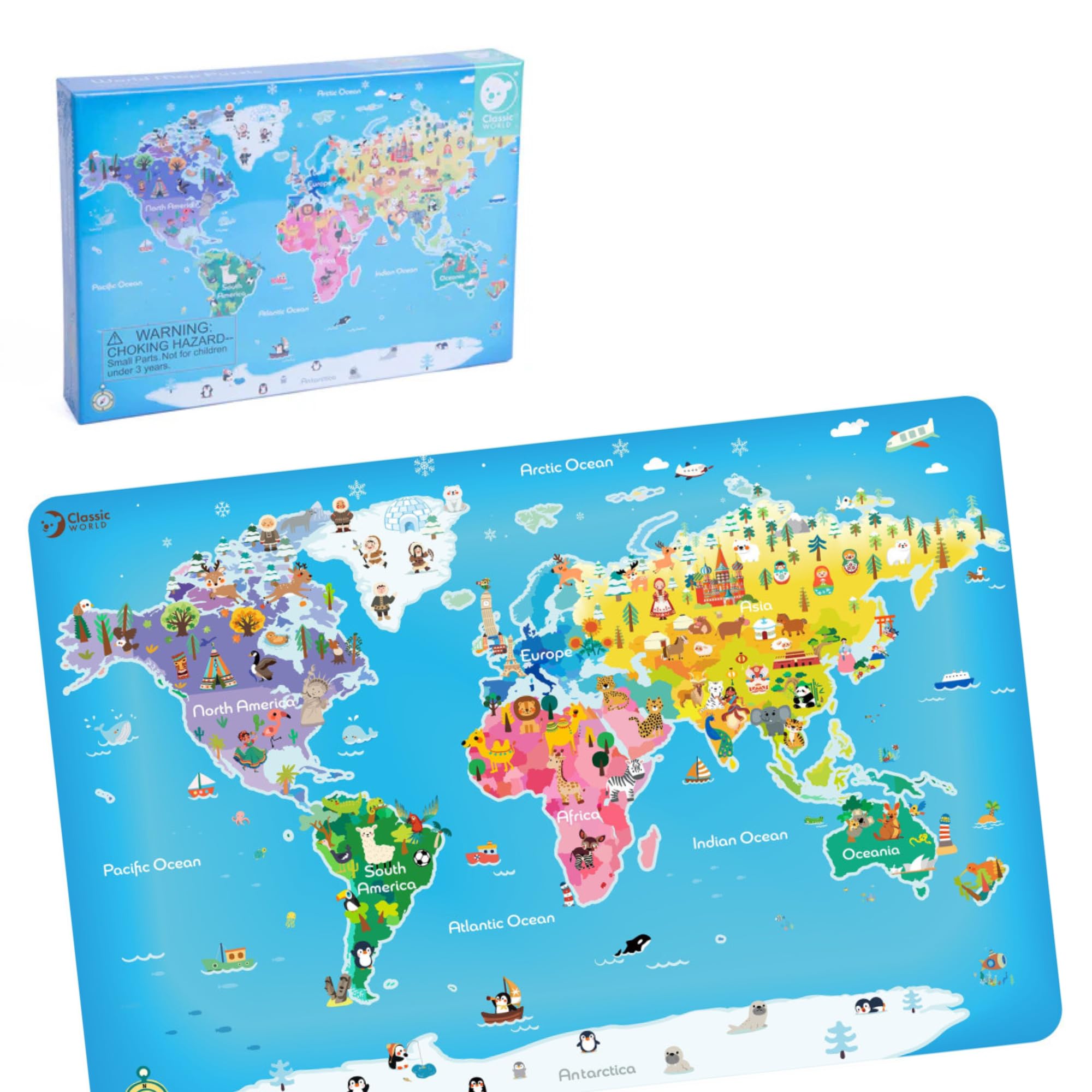 Amazon | 世界地図パズル 48ピース クラシックワールド