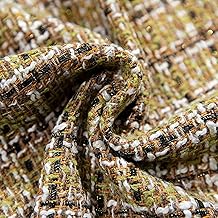 Cashmere Fabric Tweed Fabric Soft Woven Plaid Cut Cloth Cloth Cloth Fashion Craft Fabric 20% Wool and 80% Polyester Fabric DIY Sewing Fabric Spring and Autumn Coat Dress Skirt Vest or Crafts 1.5x0.5m