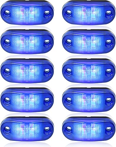 Miniatura 8 de ALFU Paquete de 10 luces LED blancas DC12-24V IP68 impermeables para remolque, luces LED delanteras y traseras, indicadores de liquidación de luz