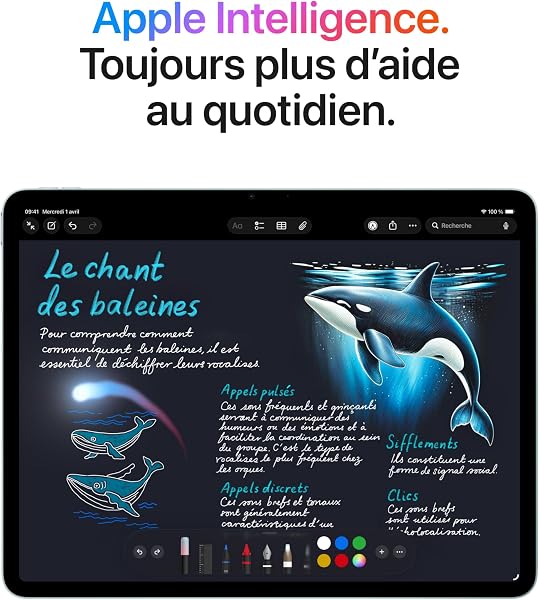 Apple iPad Air 13 Pouces (M4) : Écran Liquid Retina, 256 Go, Caméras Avant/arrière 12 MP, Wi‑FI 7 avec Apple N1, Touch ID, Autonomie d’Une journée – Gris sidéral - 4
