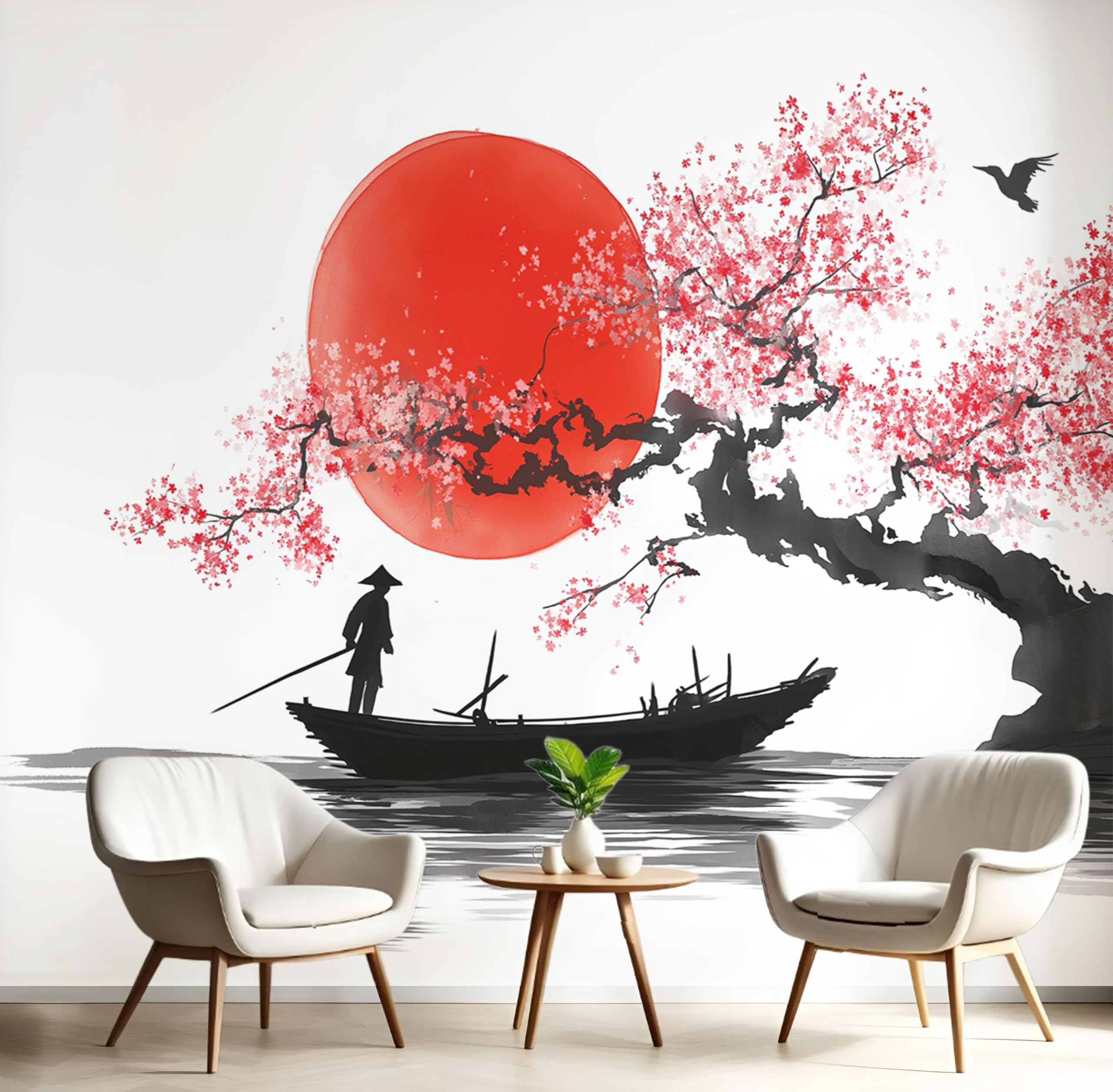Papier peint mural photo coucher de soleil pour agrandir une chambre moderne
