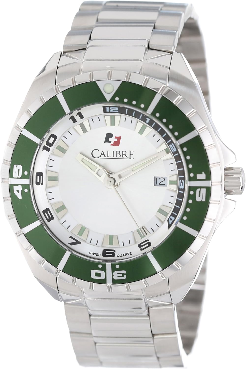 キャリバーメンズSC-5S2-04-001.6「シーナイト」ステンレススチール&グリーンアルミベゼルブレスレットウォッチ Amazonで販売中 キャリバーメンズSC-5S2-04-001.6「シーナイト」ステンレススチール&グリーンアルミベゼルブレスレットウォッチ Amazonで販売中